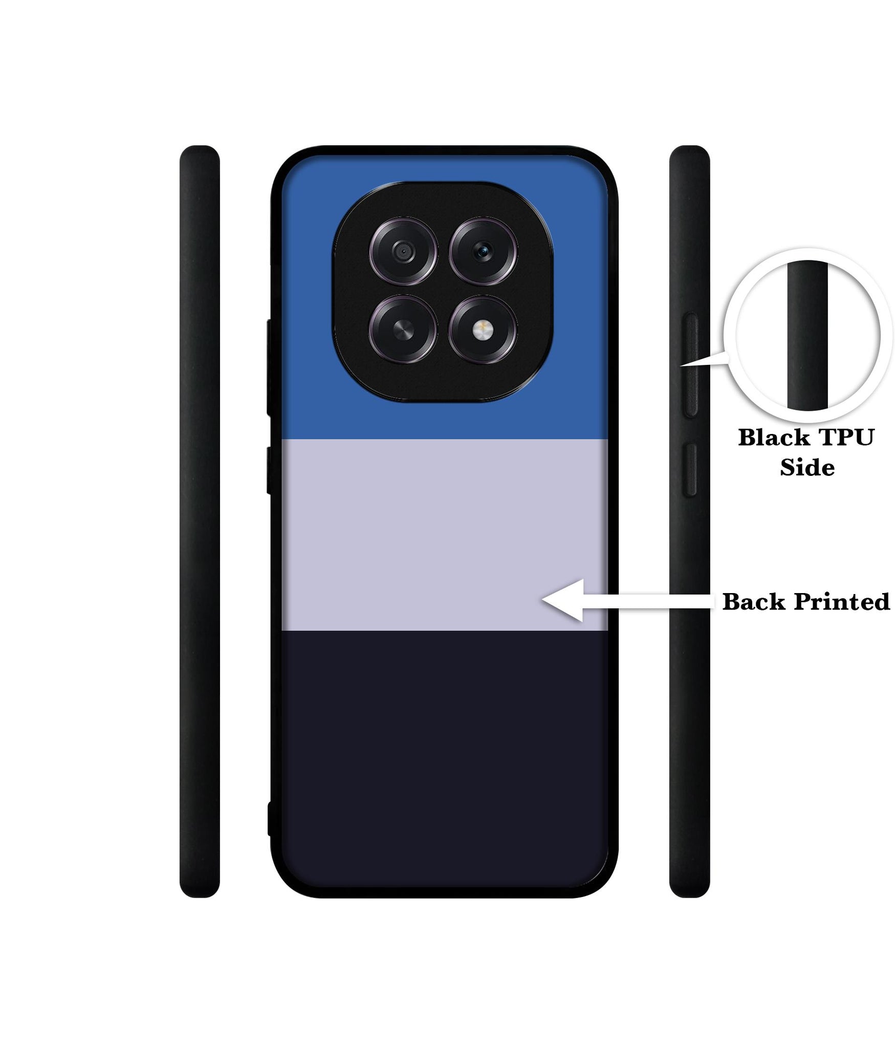 Three Color Stripes Designer 2D Printed Back Case Cover for Oppo F29 5G