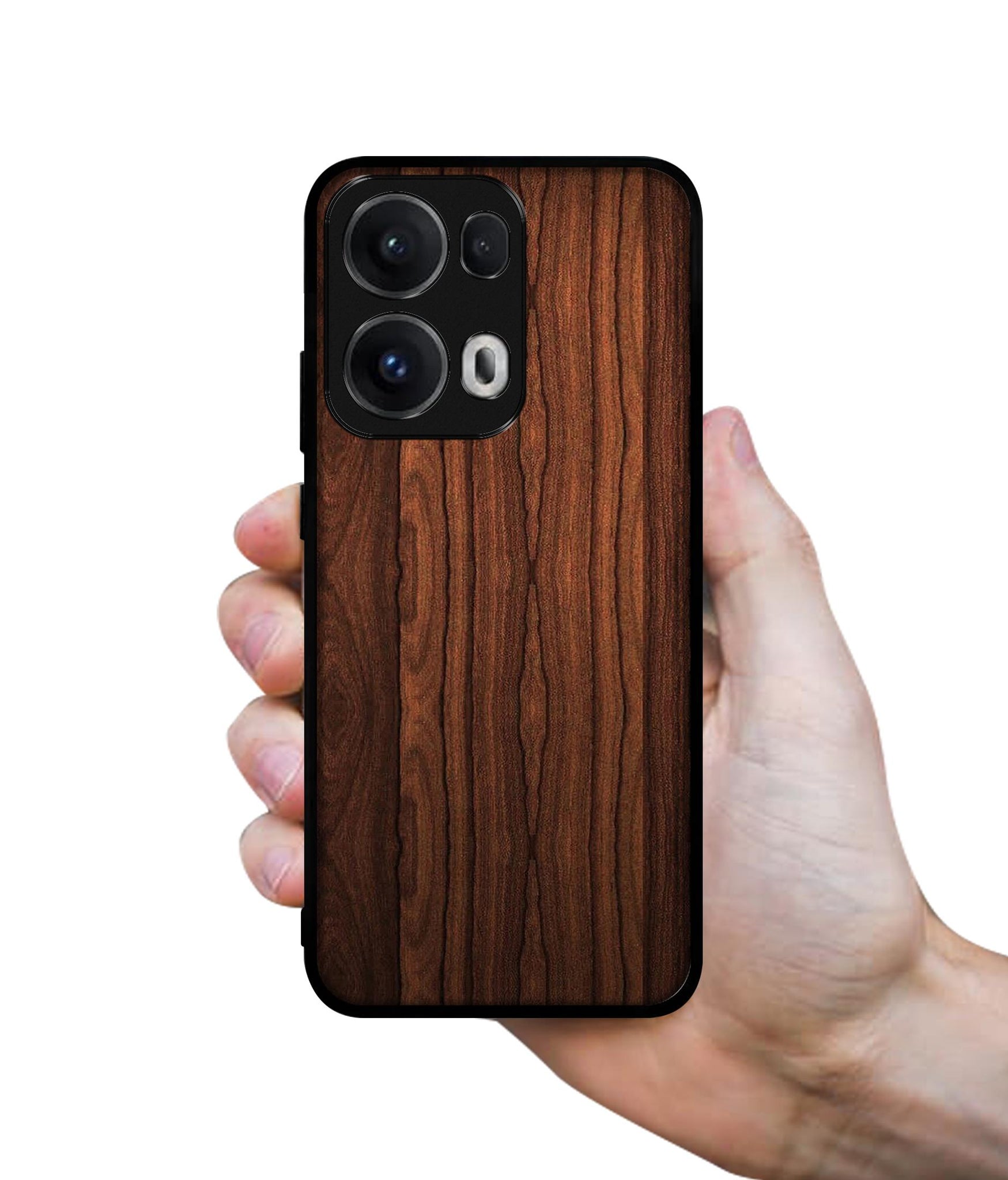 Brown Wooden Texture Designer 2D Printed Back Case Cover for Oppo Reno13 Pro 5G