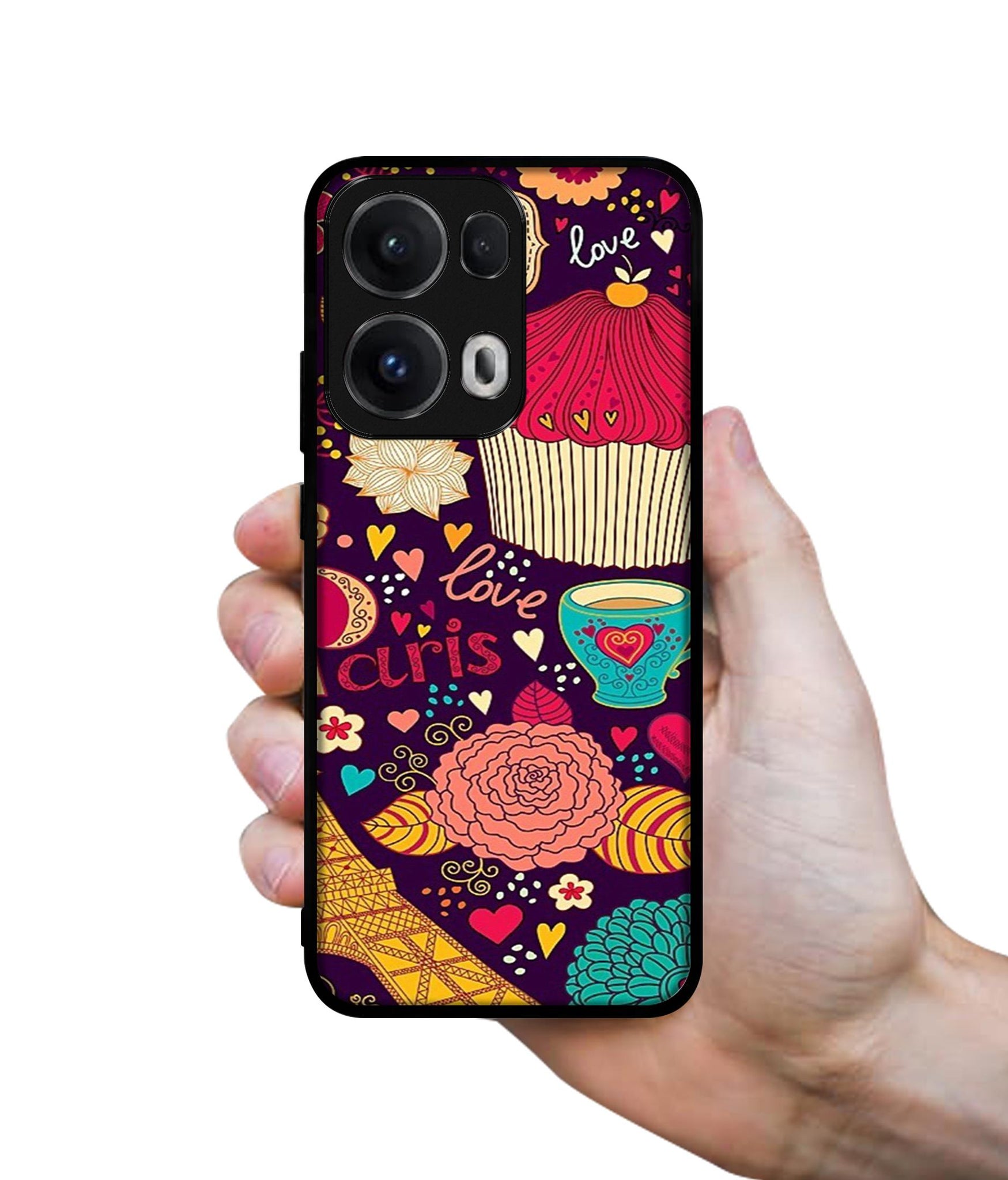 Paris Flower Love Designer 2D Printed Back Case Cover for Oppo Reno13 Pro 5G