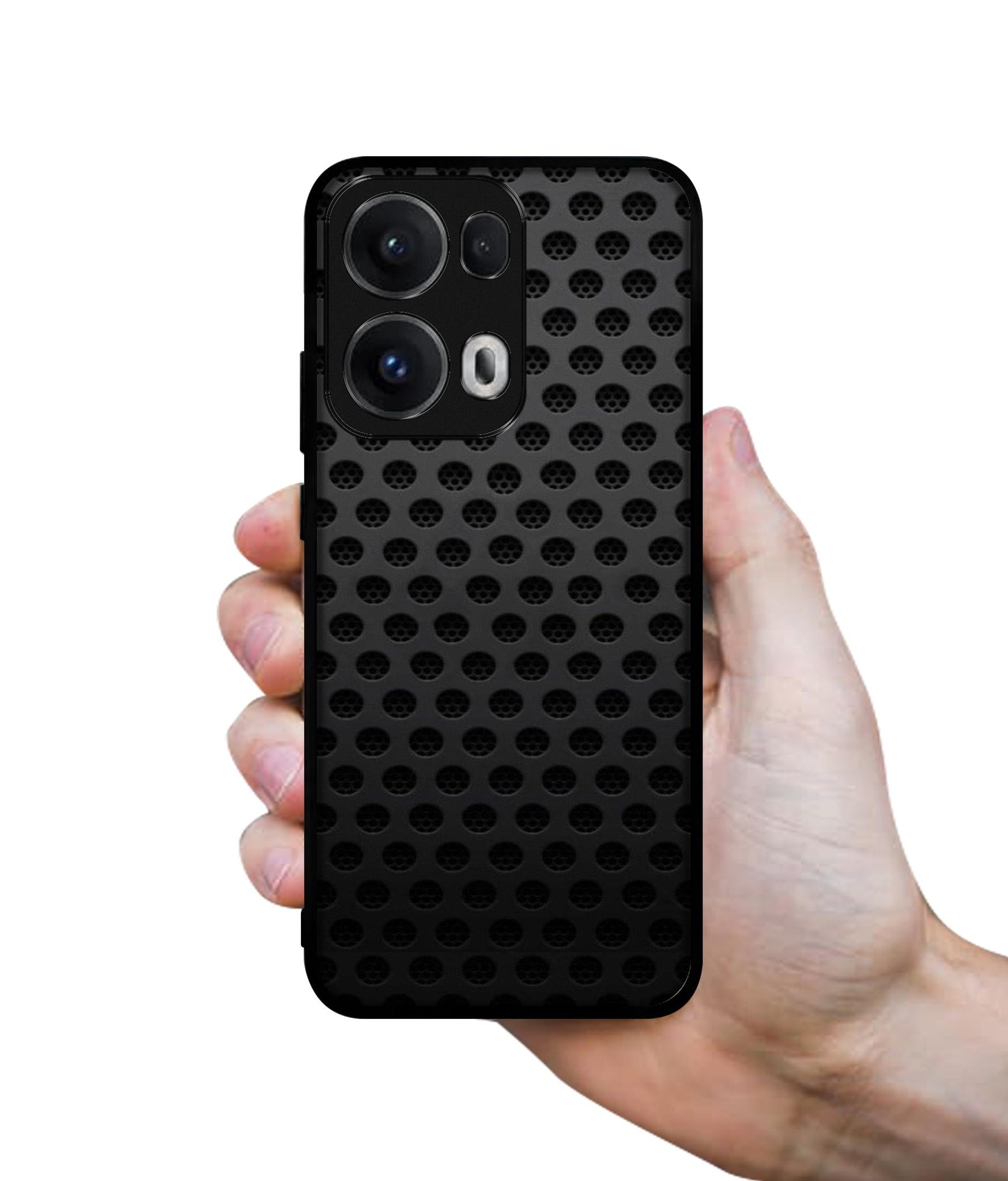 Black Circle Designer 2D Printed Back Case Cover for Oppo Reno13 Pro 5G