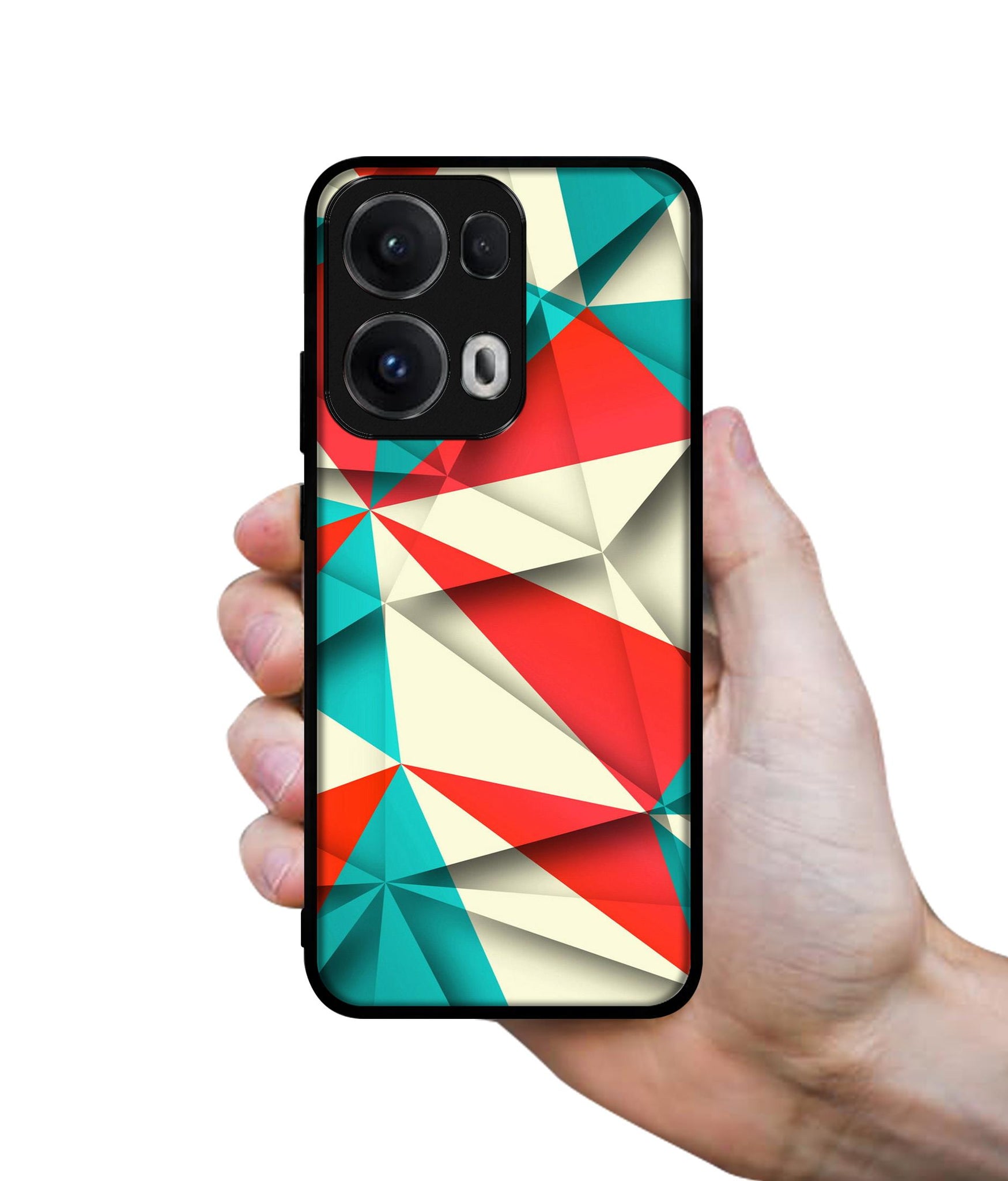 Red Blue White Pattern Designer 2D Printed Back Case Cover for Oppo Reno13 Pro 5G