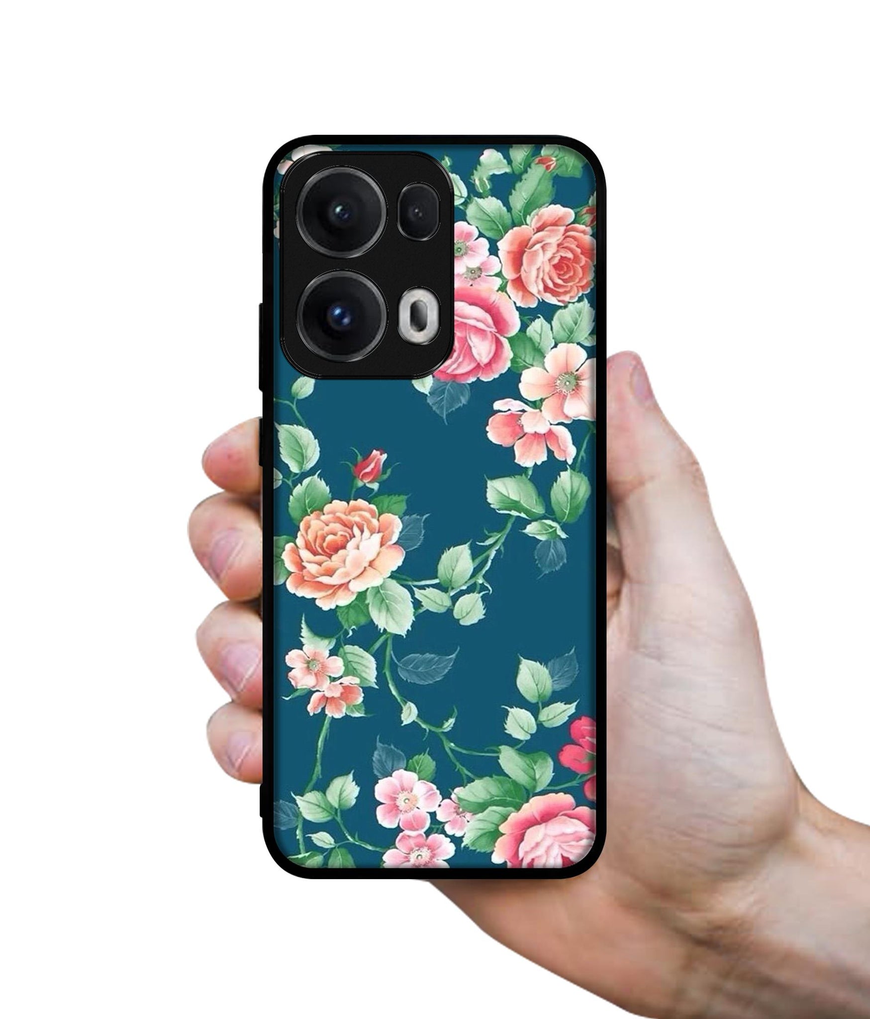 Vintage Floral Designer 2D Printed Back Case Cover for Oppo Reno13 Pro 5G