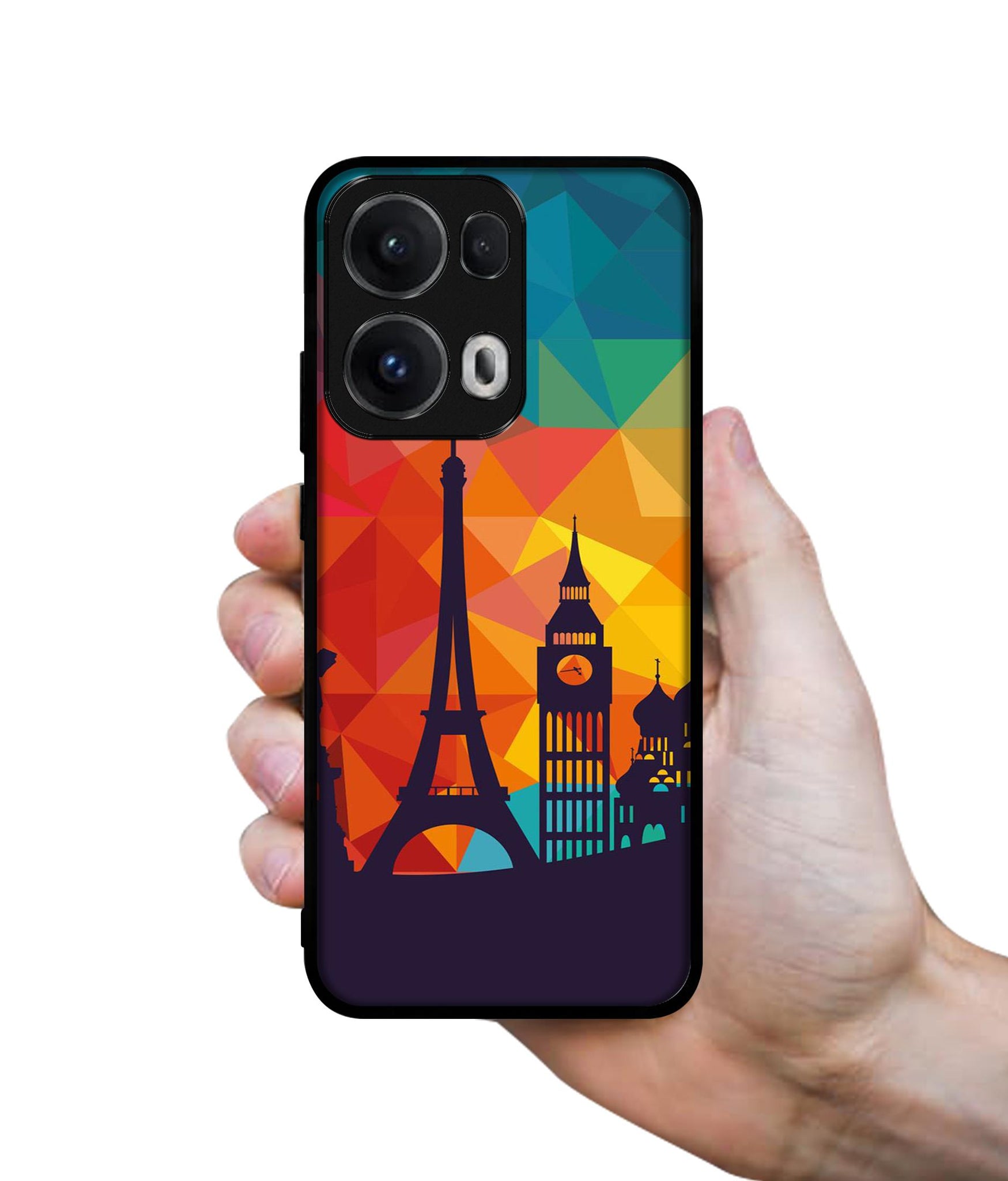 Colored Paris Designer 2D Printed Back Case Cover for Oppo Reno13 Pro 5G