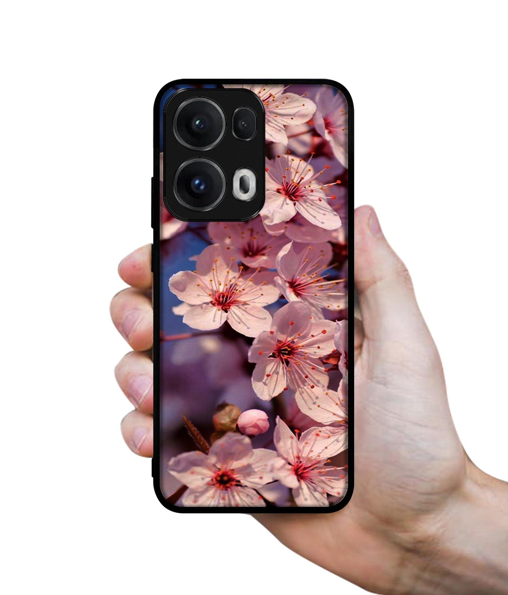 Pink Flowers Pattern Designer 2D Printed Back Case Cover for Oppo Reno13 Pro 5G