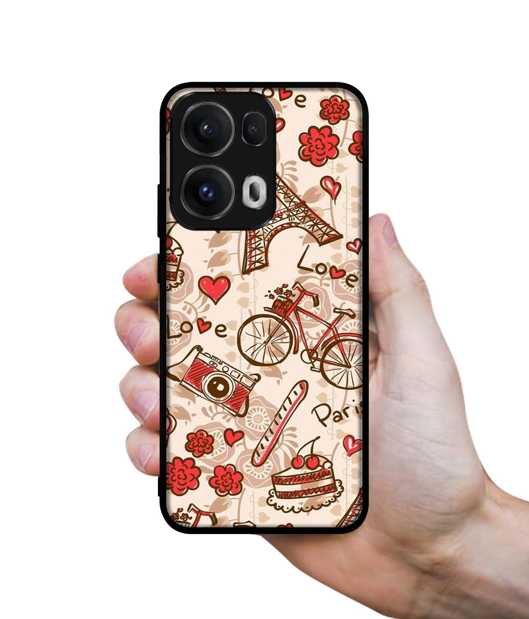 Vintage Paris Designer 2D Printed Back Case Cover for Oppo Reno13 Pro 5G