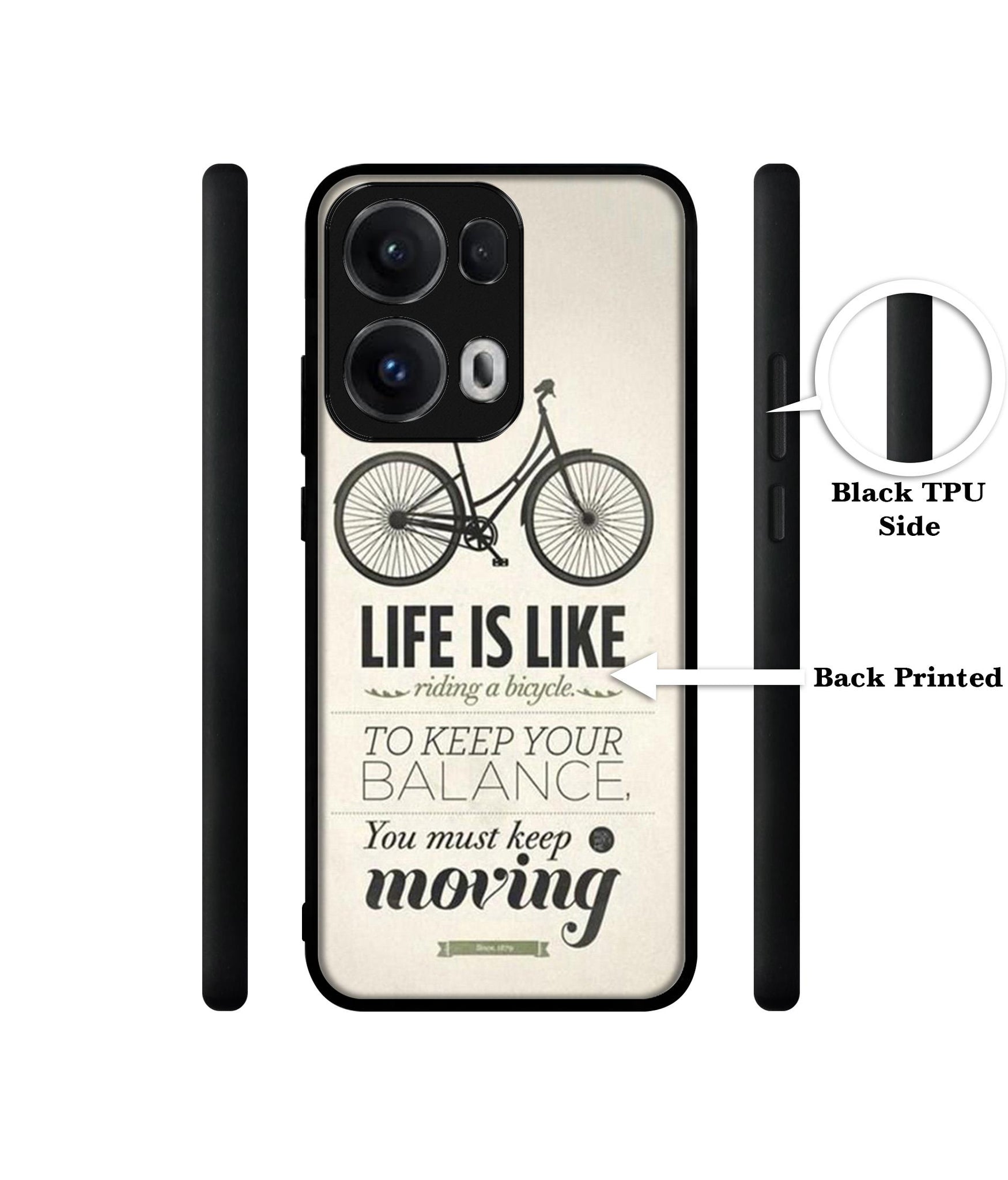 Life is Like Moving Designer 2D Printed Back Case Cover for Oppo Reno13 Pro 5G