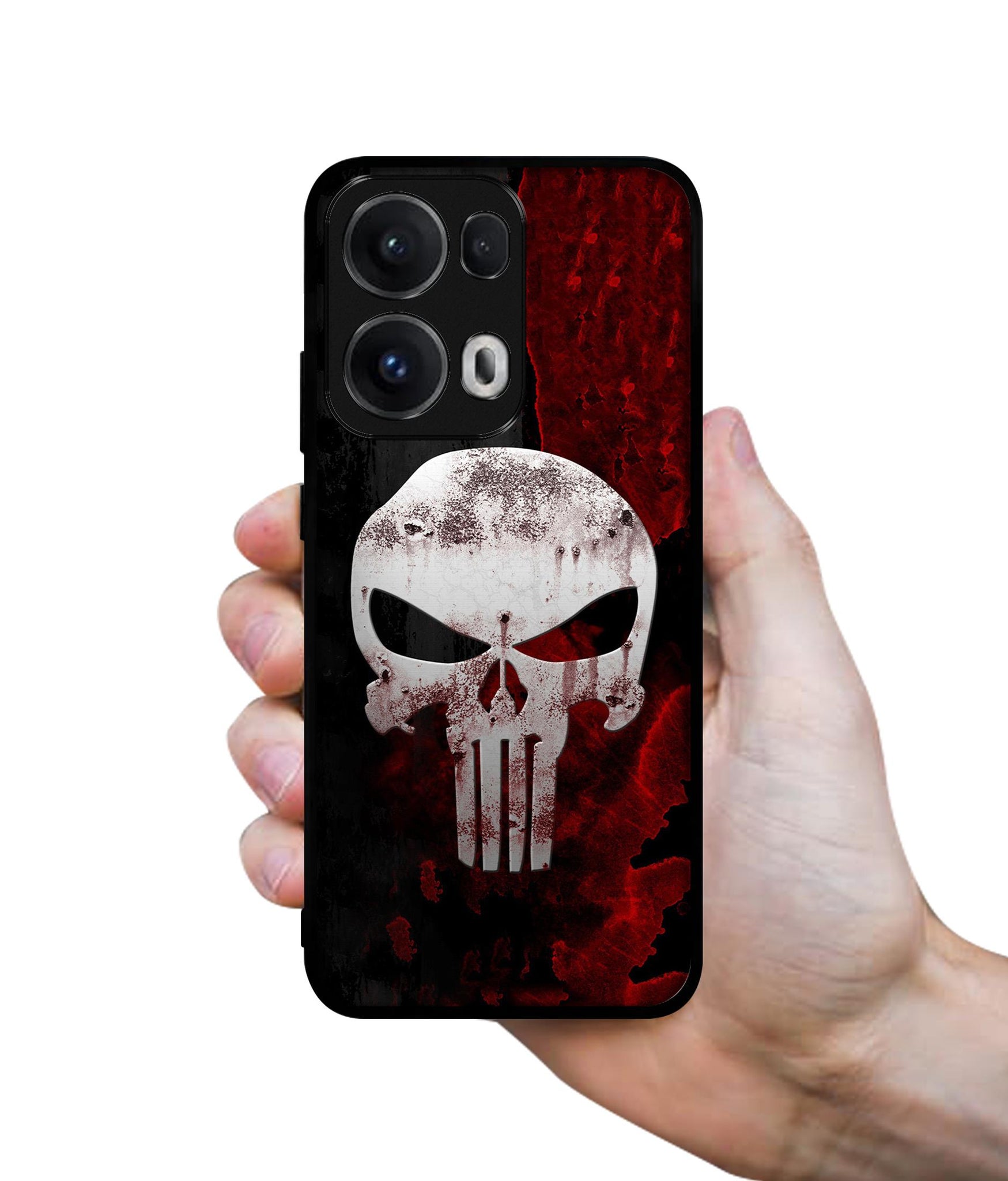 Punisher Skull Designer 2D Printed Back Case Cover for Oppo Reno13 Pro 5G