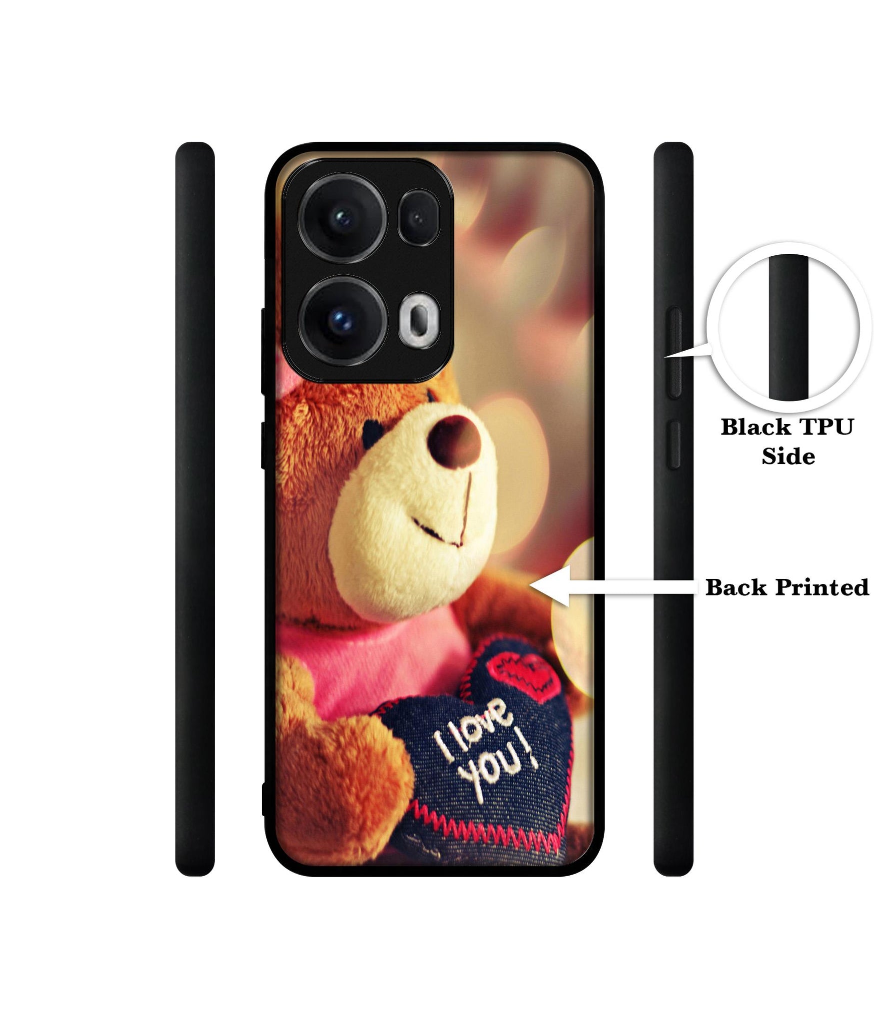 Teddy Bear Designer 2D Printed Back Case Cover for Oppo Reno13 Pro 5G