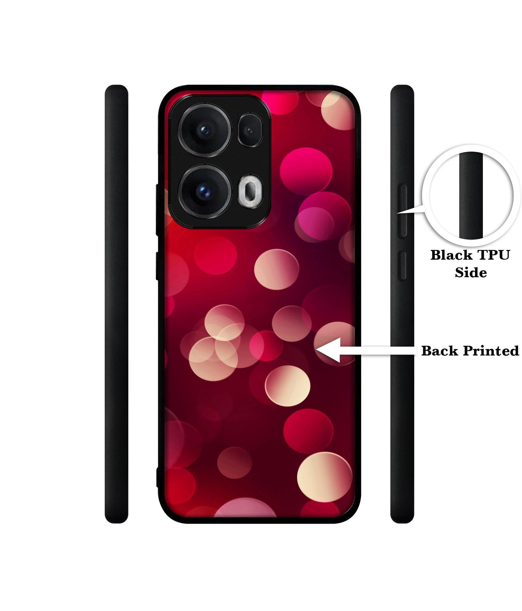 3D Circles Designer 2D Printed Back Case Cover for Oppo Reno13 Pro 5G