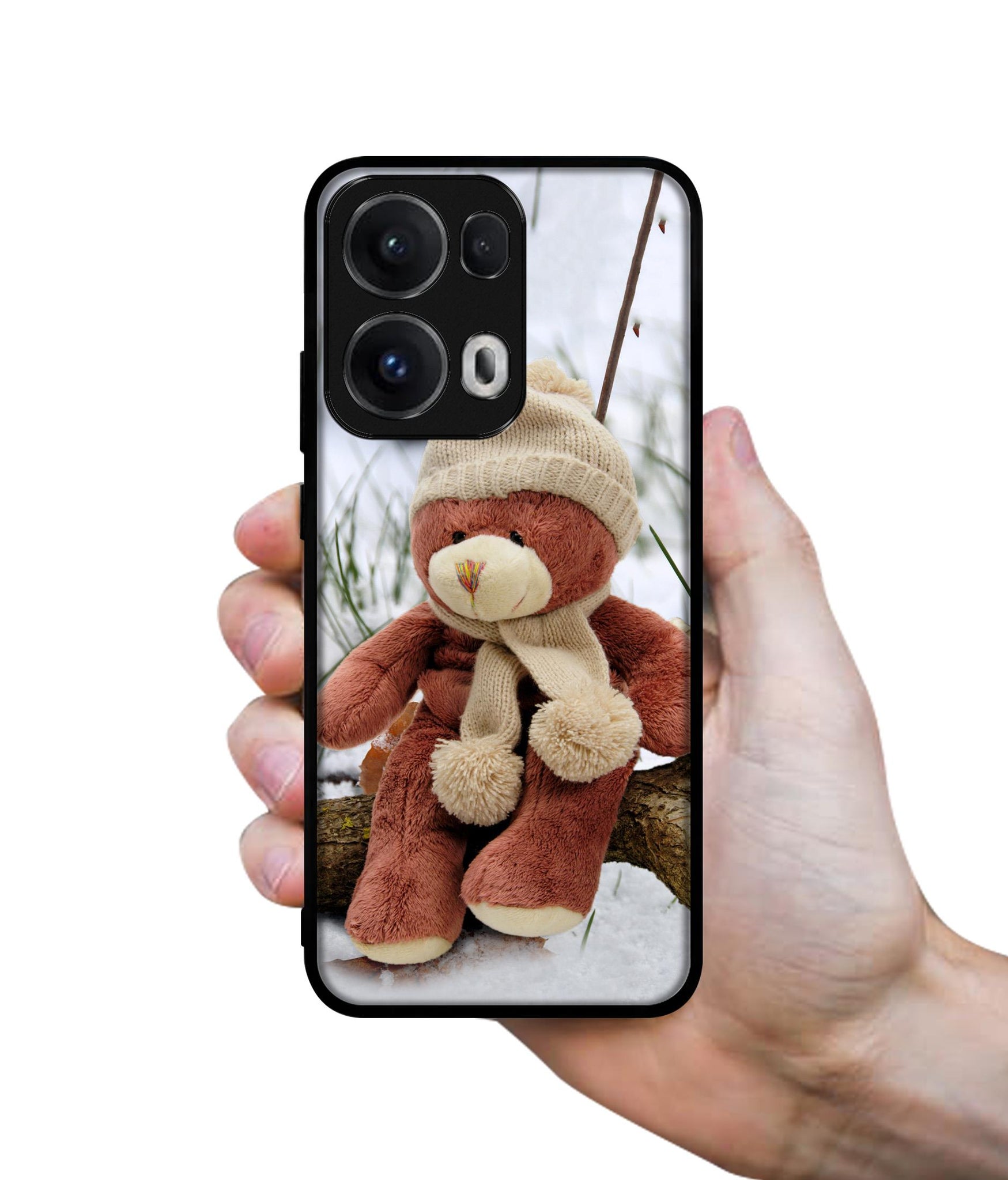 Woolen Bear Designer 2D Printed Back Case Cover for Oppo Reno13 Pro 5G