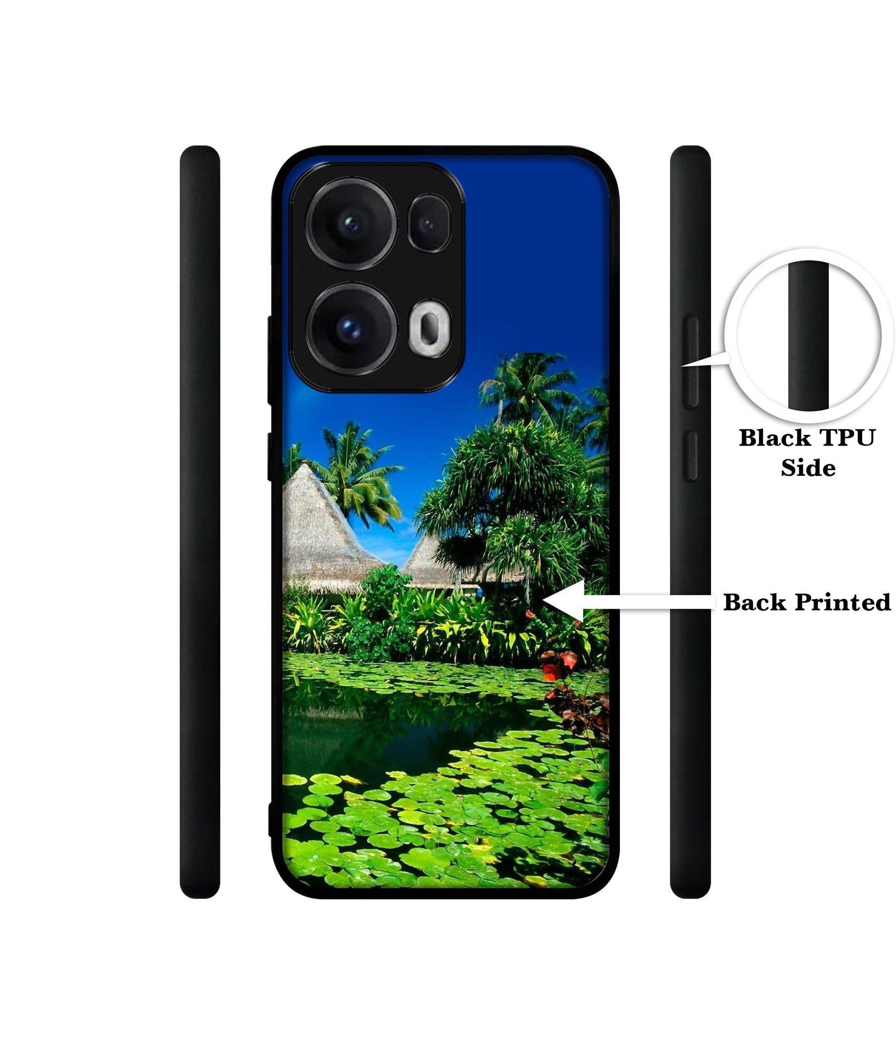 Tropics Water Designer 2D Printed Back Case Cover for Oppo Reno13 Pro 5G