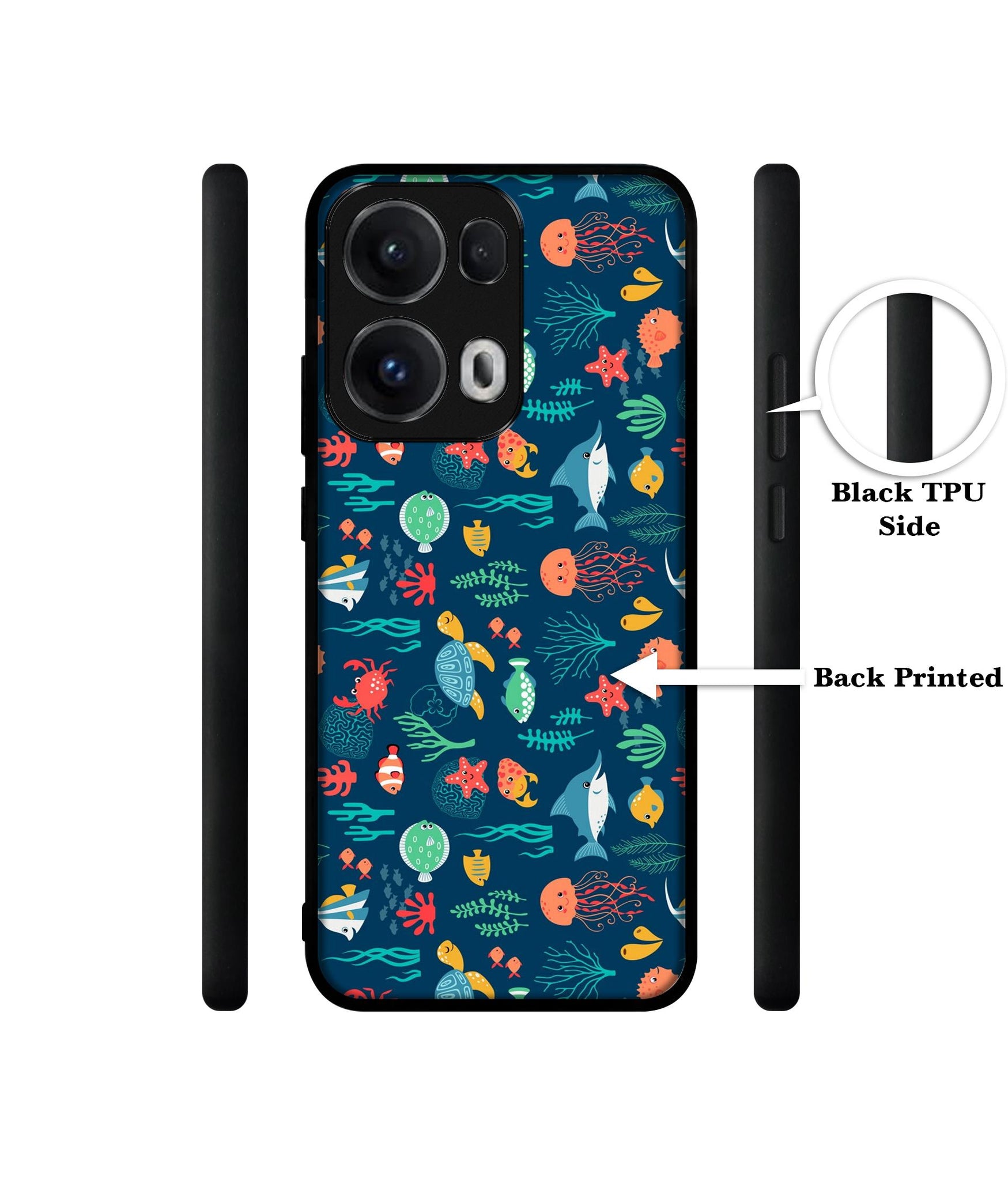 Aquarium Texture Designer 2D Printed Back Case Cover for Oppo Reno13 Pro 5G