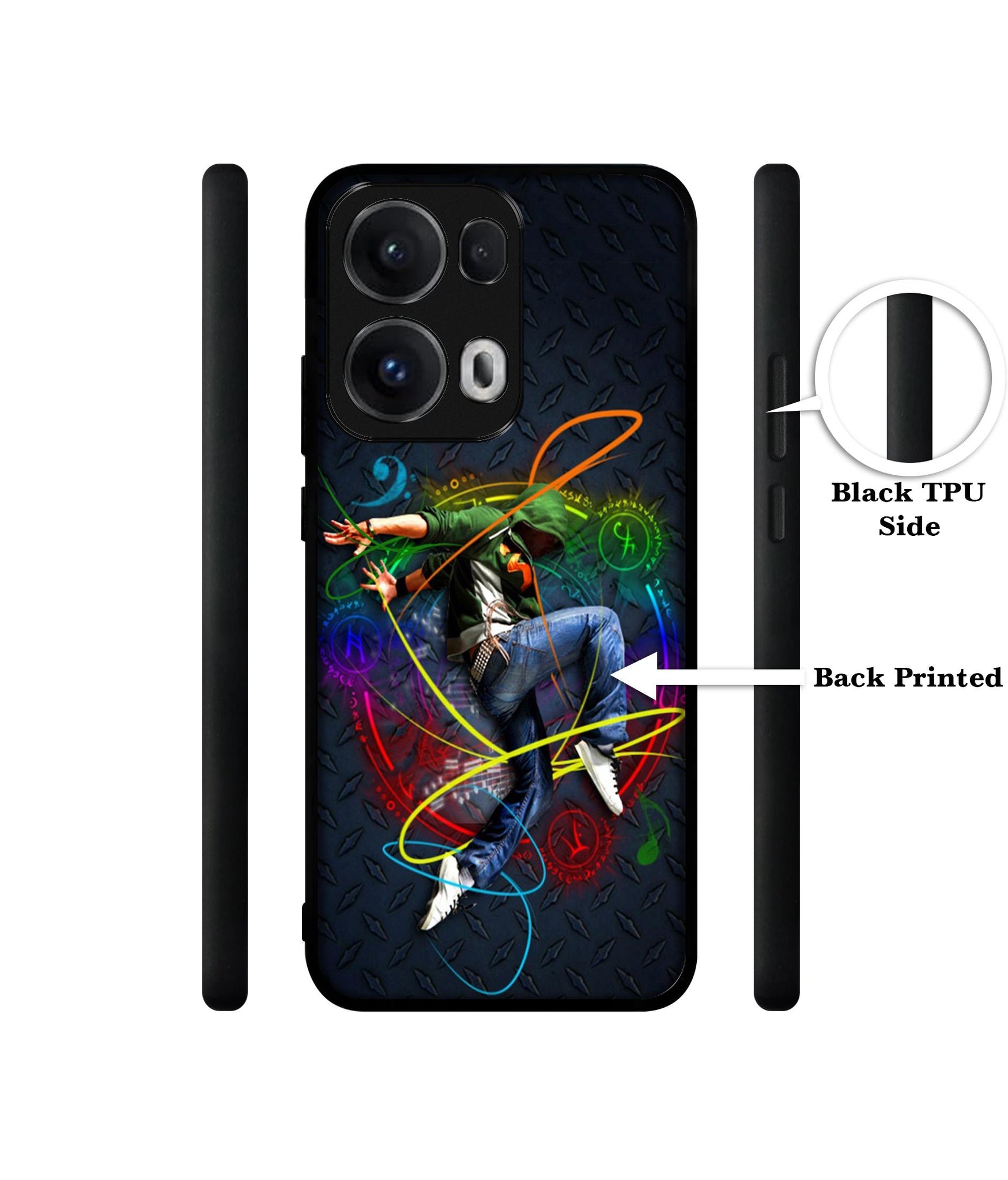 Boy With Music Designer 2D Printed Back Case Cover for Oppo Reno13 Pro 5G
