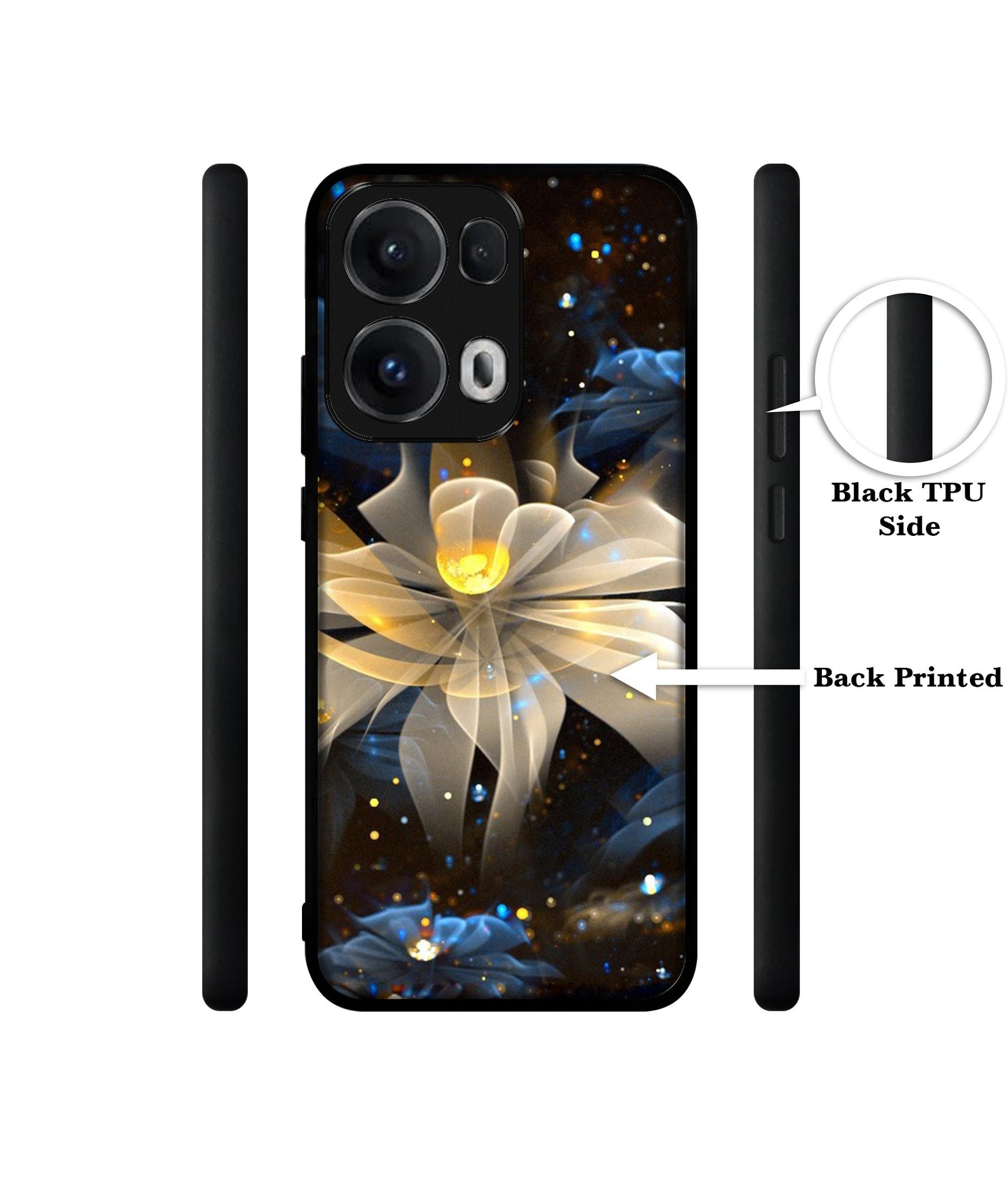 Art Flower Designer 2D Printed Back Case Cover for Oppo Reno13 Pro 5G