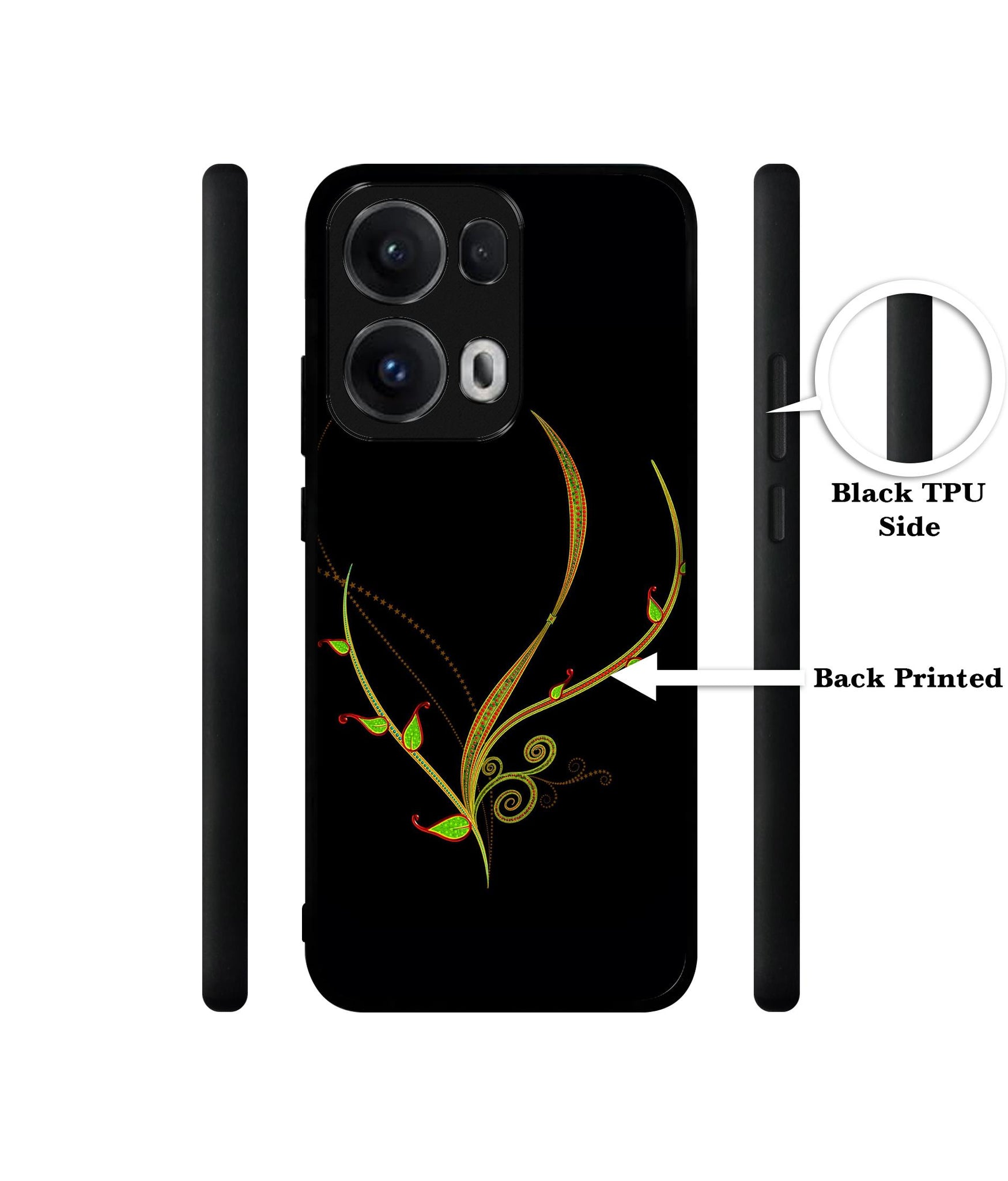 Yellow Pattern Designer 2D Printed Back Case Cover for Oppo Reno13 Pro 5G