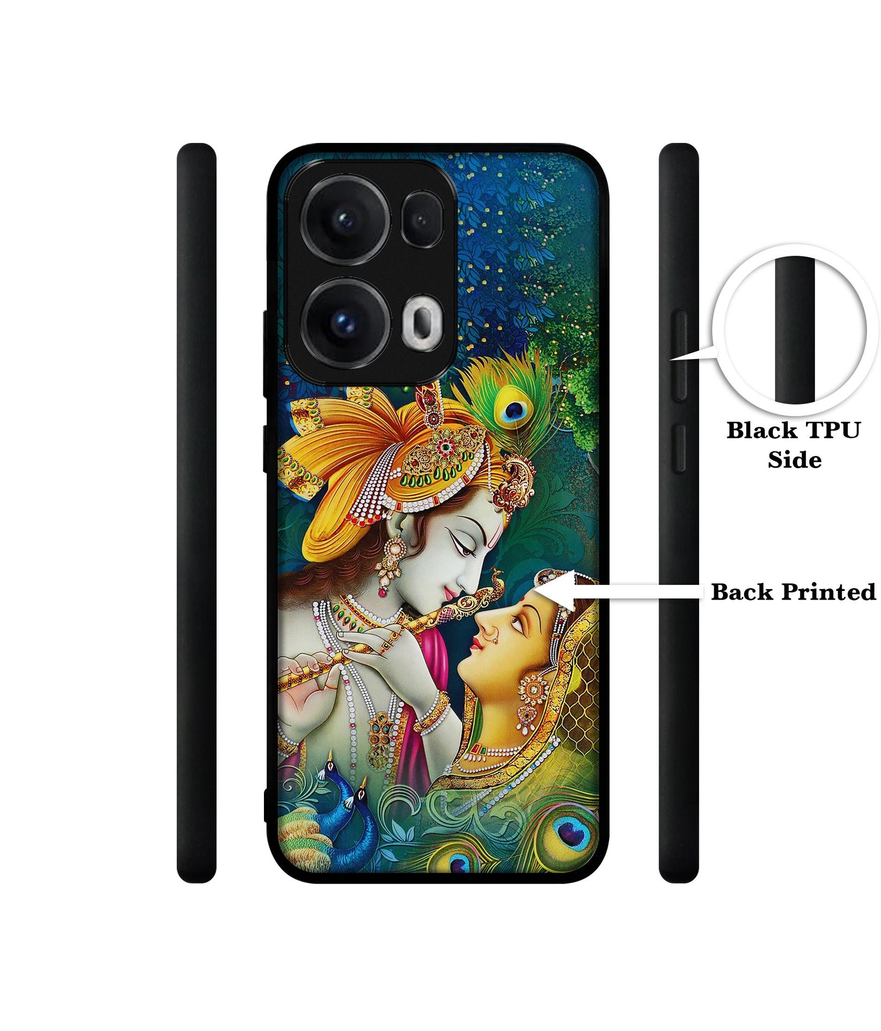 Radha Kishan Love Designer 2D Printed Back Case Cover for Oppo Reno13 Pro 5G