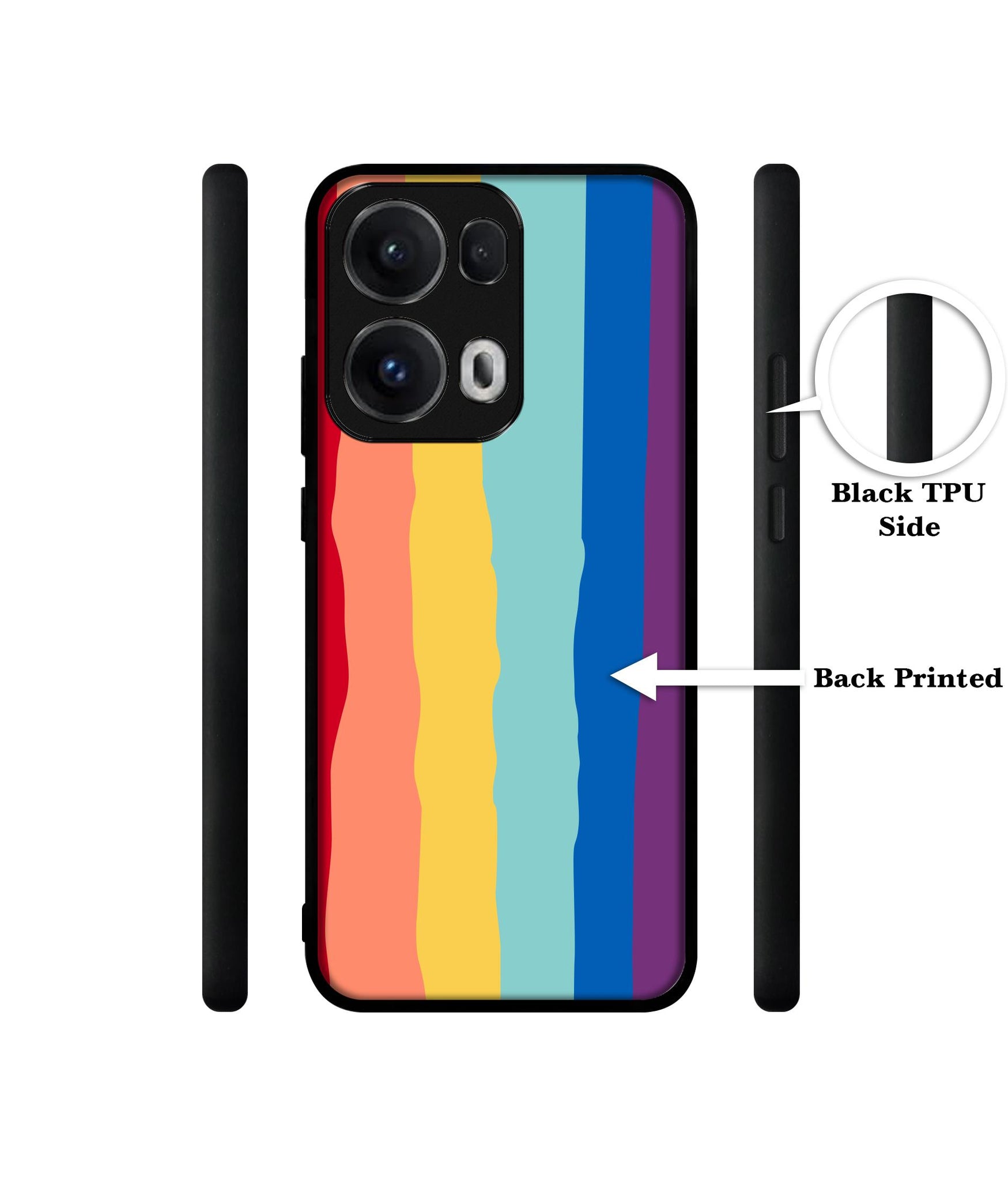 Rainbow Designer 2D Printed Back Case Cover for Oppo Reno13 Pro 5G