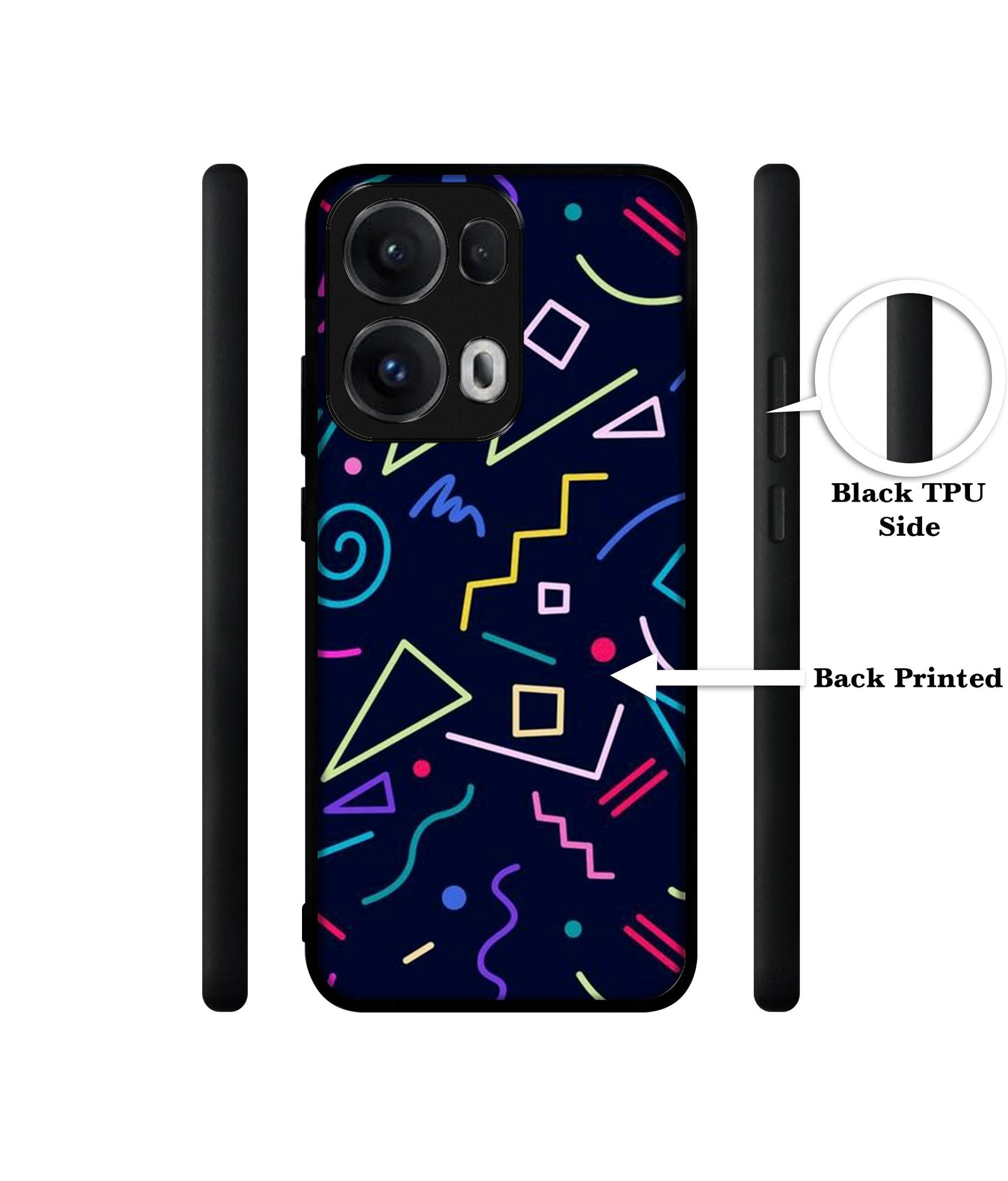 Retro Abstract Designer 2D Printed Back Case Cover for Oppo Reno13 Pro 5G