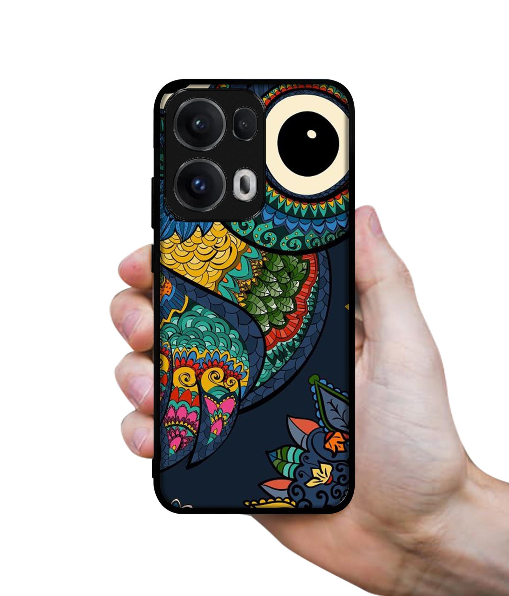 Owl Illustration Designer 2D Printed Back Case Cover for Oppo Reno13 Pro 5G