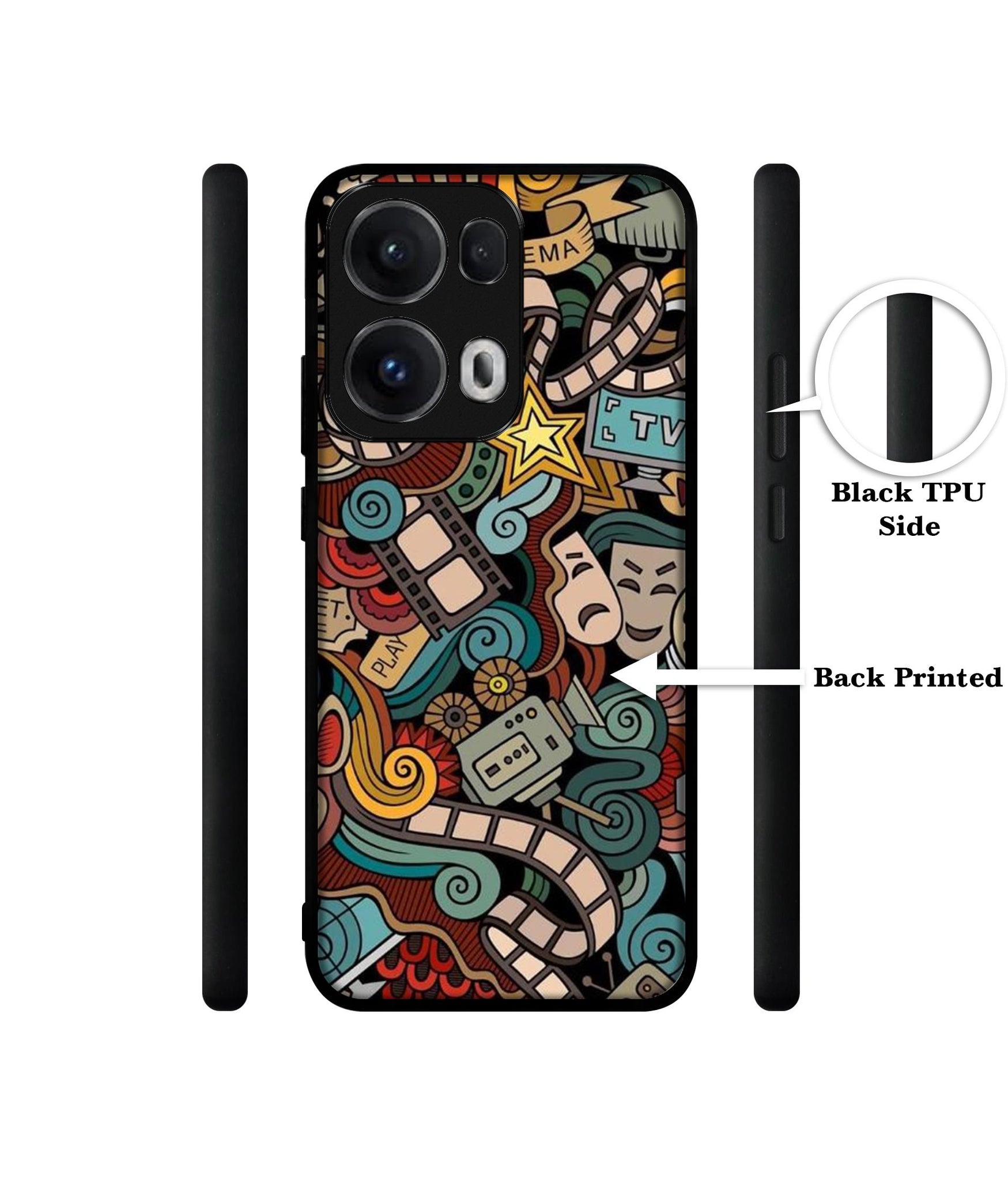 Movies Designer 2D Printed Back Case Cover for Oppo Reno13 Pro 5G