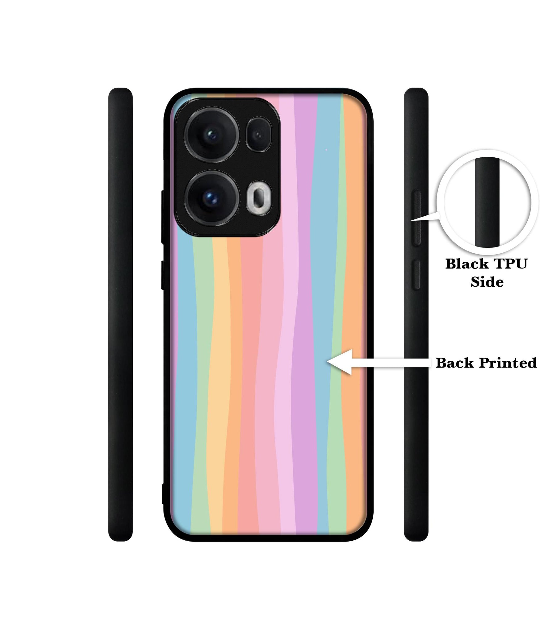 Cool Rainbow Designer 2D Printed Back Case Cover for Oppo Reno13 Pro 5G