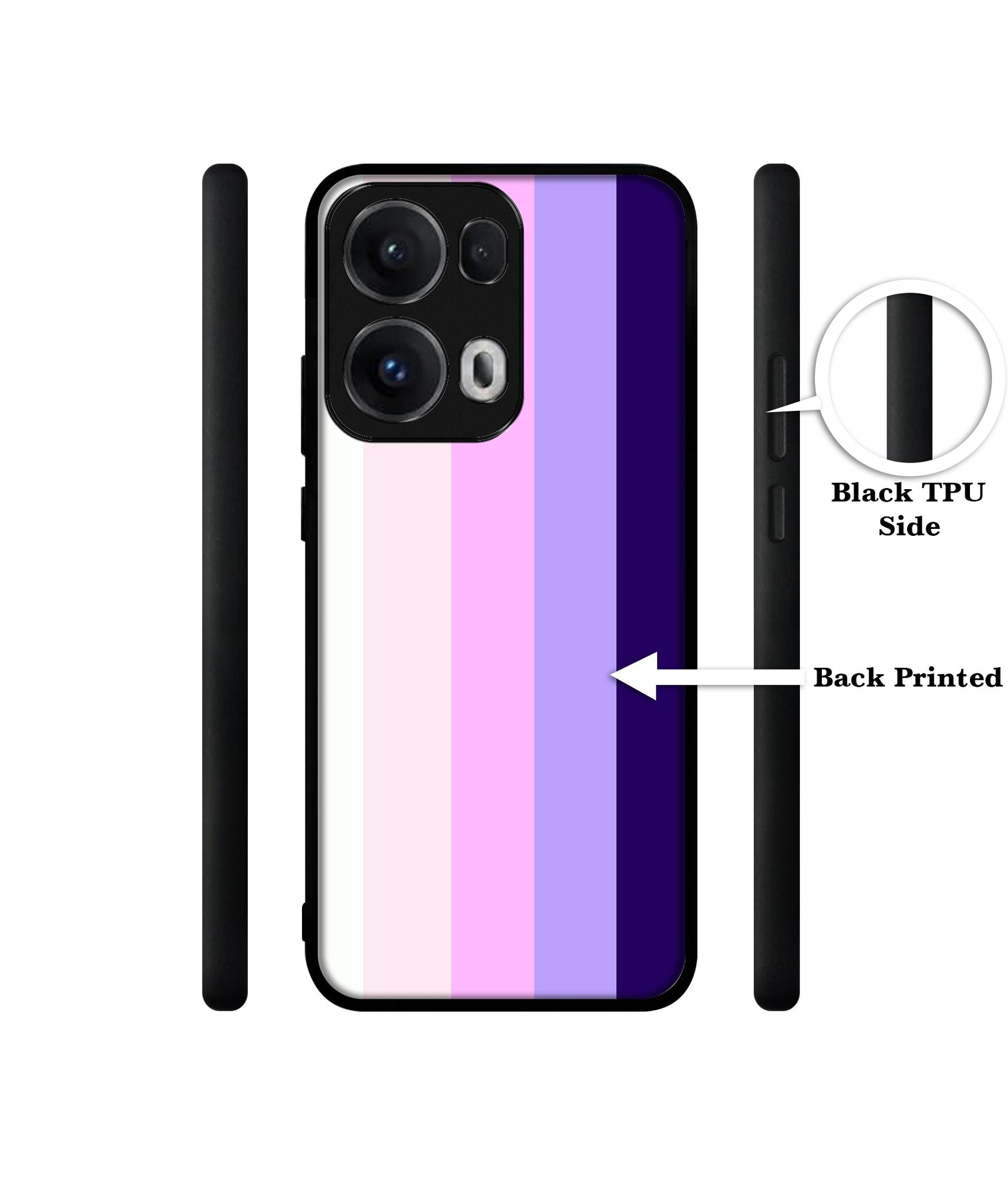 Pink and Purple Lines Designer 2D Printed Back Case Cover for Oppo Reno13 Pro 5G