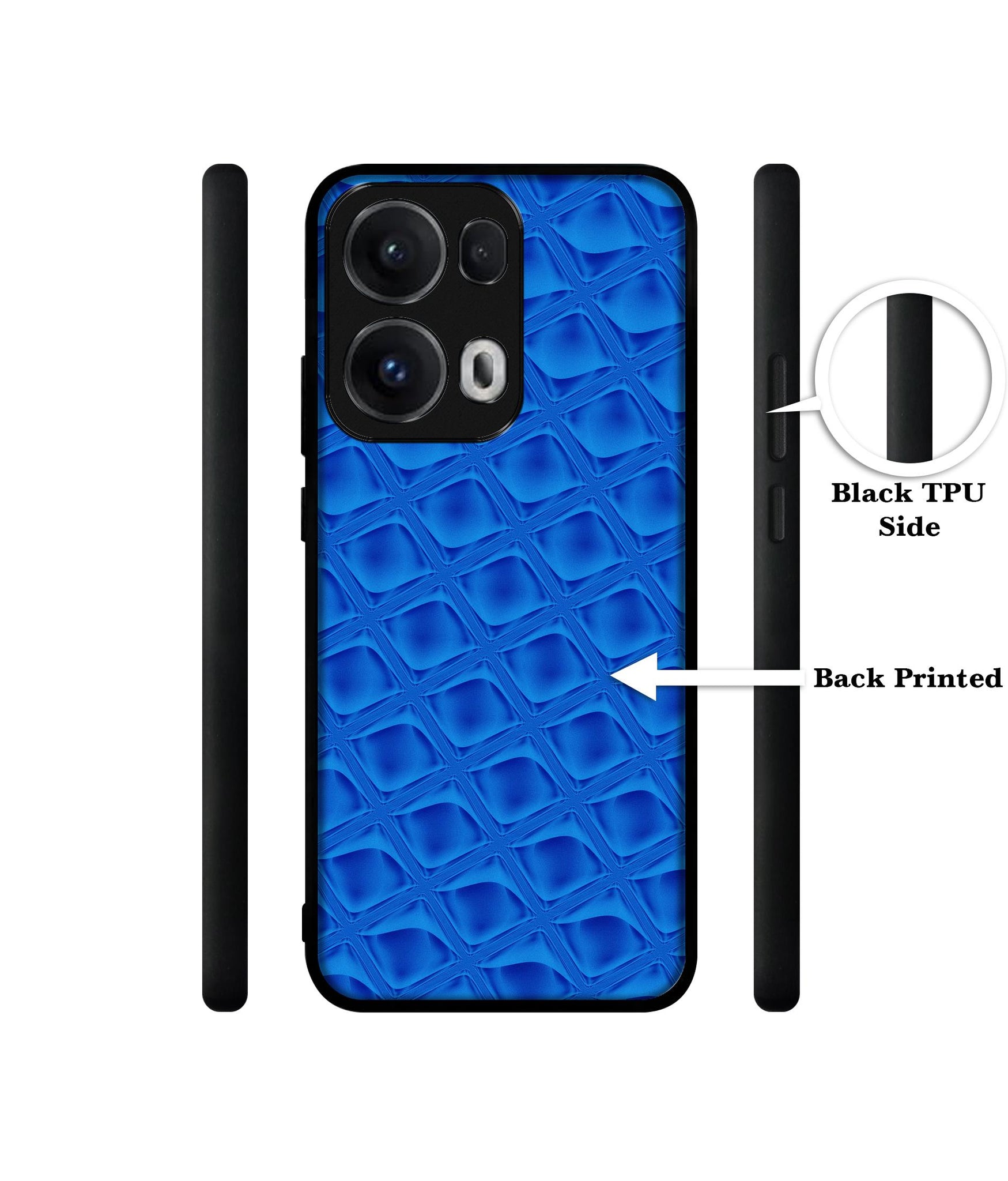 Blue Diamond Designer 2D Printed Back Case Cover for Oppo Reno13 Pro 5G