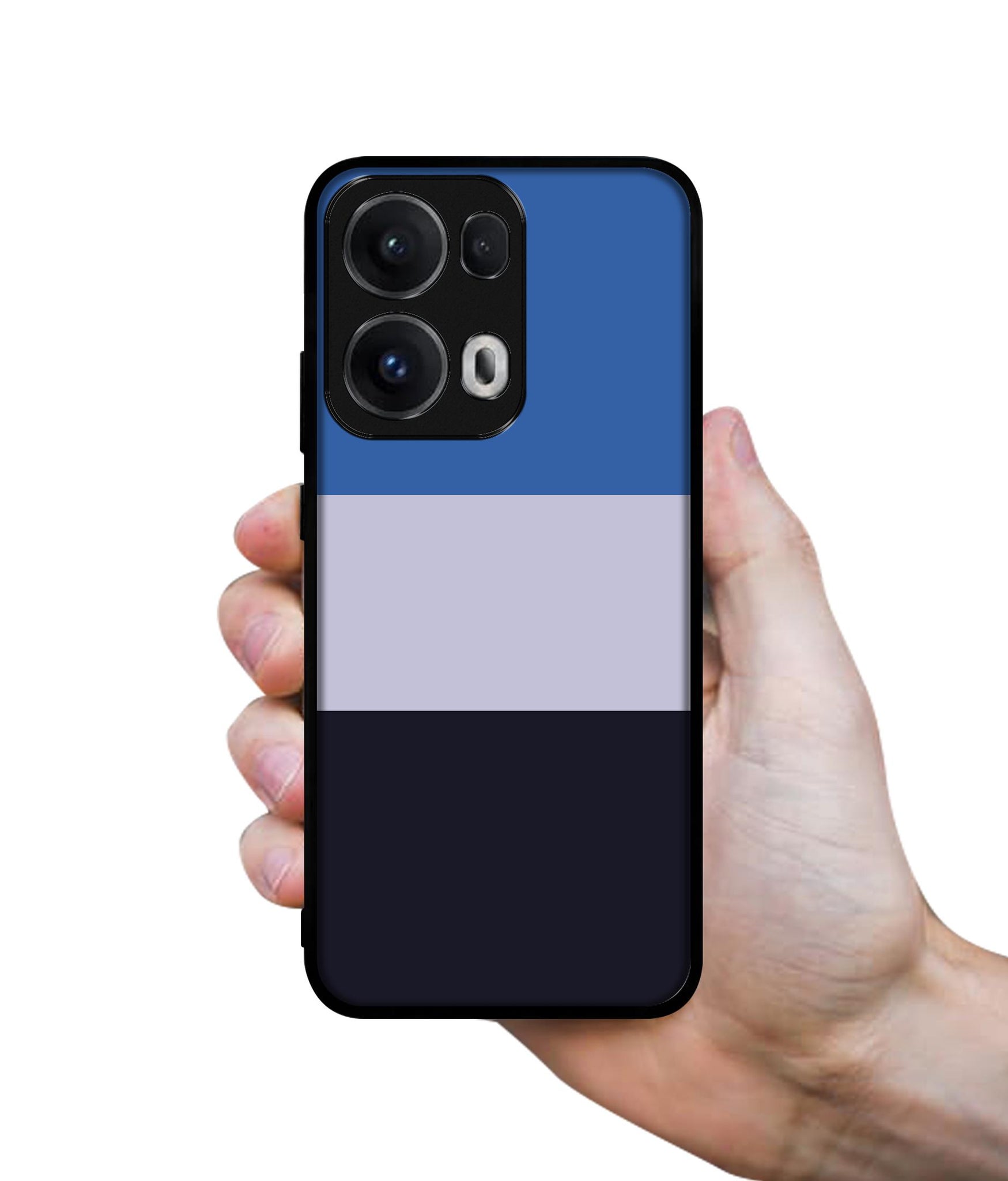 Three Color Stripes Designer 2D Printed Back Case Cover for Oppo Reno13 Pro 5G