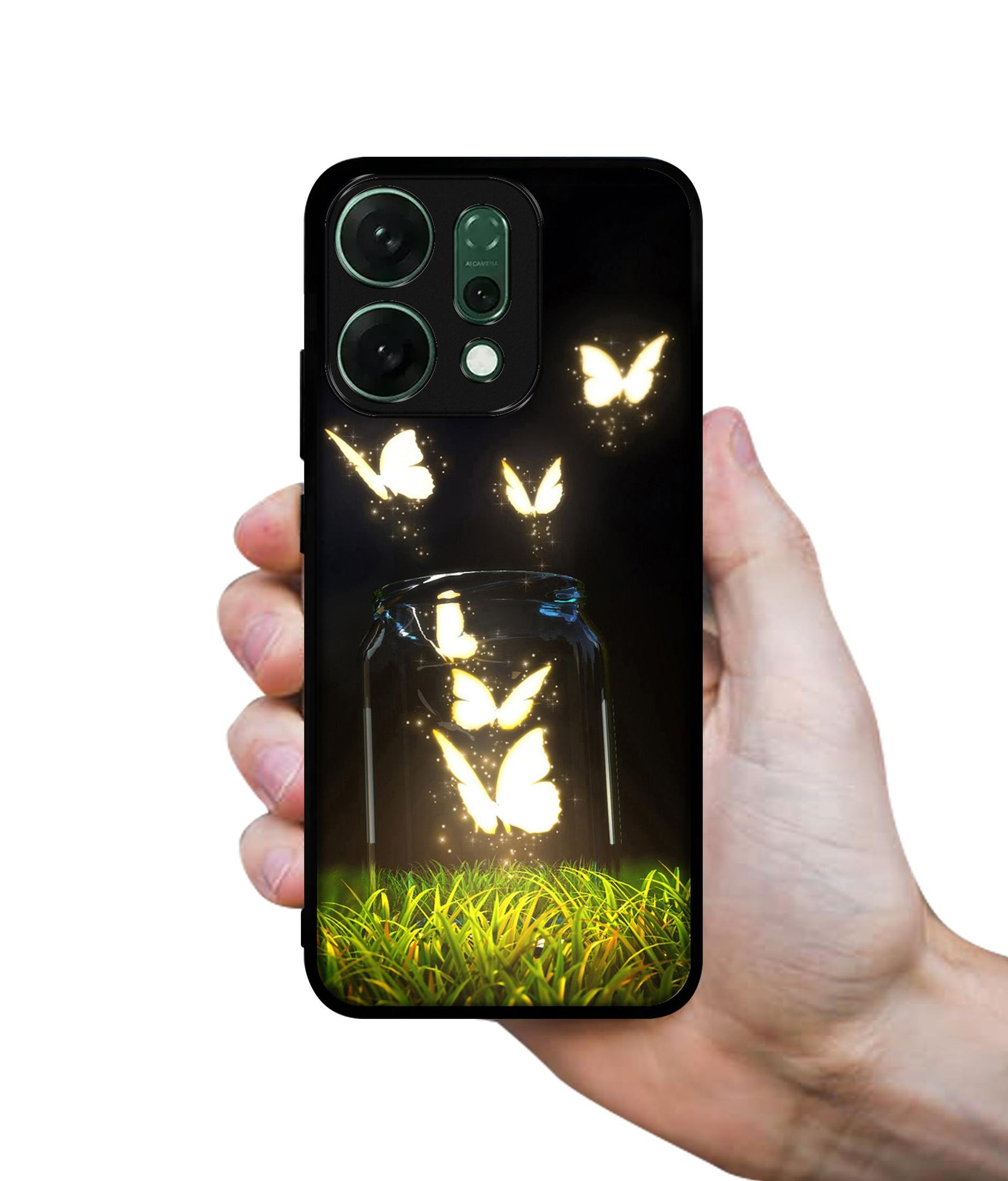 Butterfly Designer 2D Printed Back Case Cover for Oppo Reno14 5G