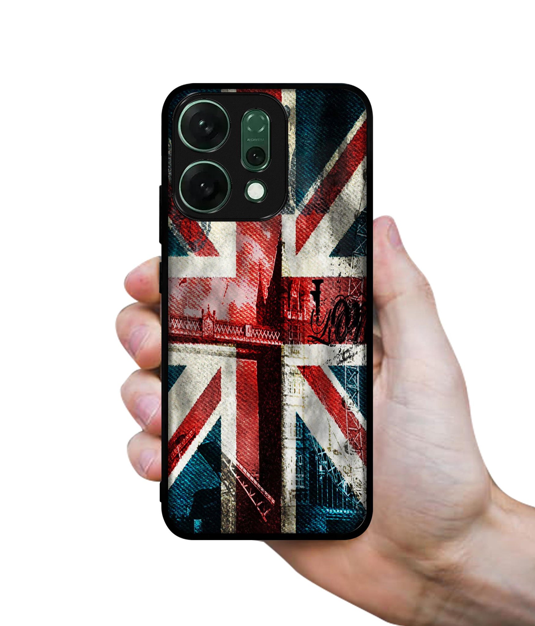 London Flag wallpaper Designer 2D Printed Back Case Cover for Oppo Reno14 5G
