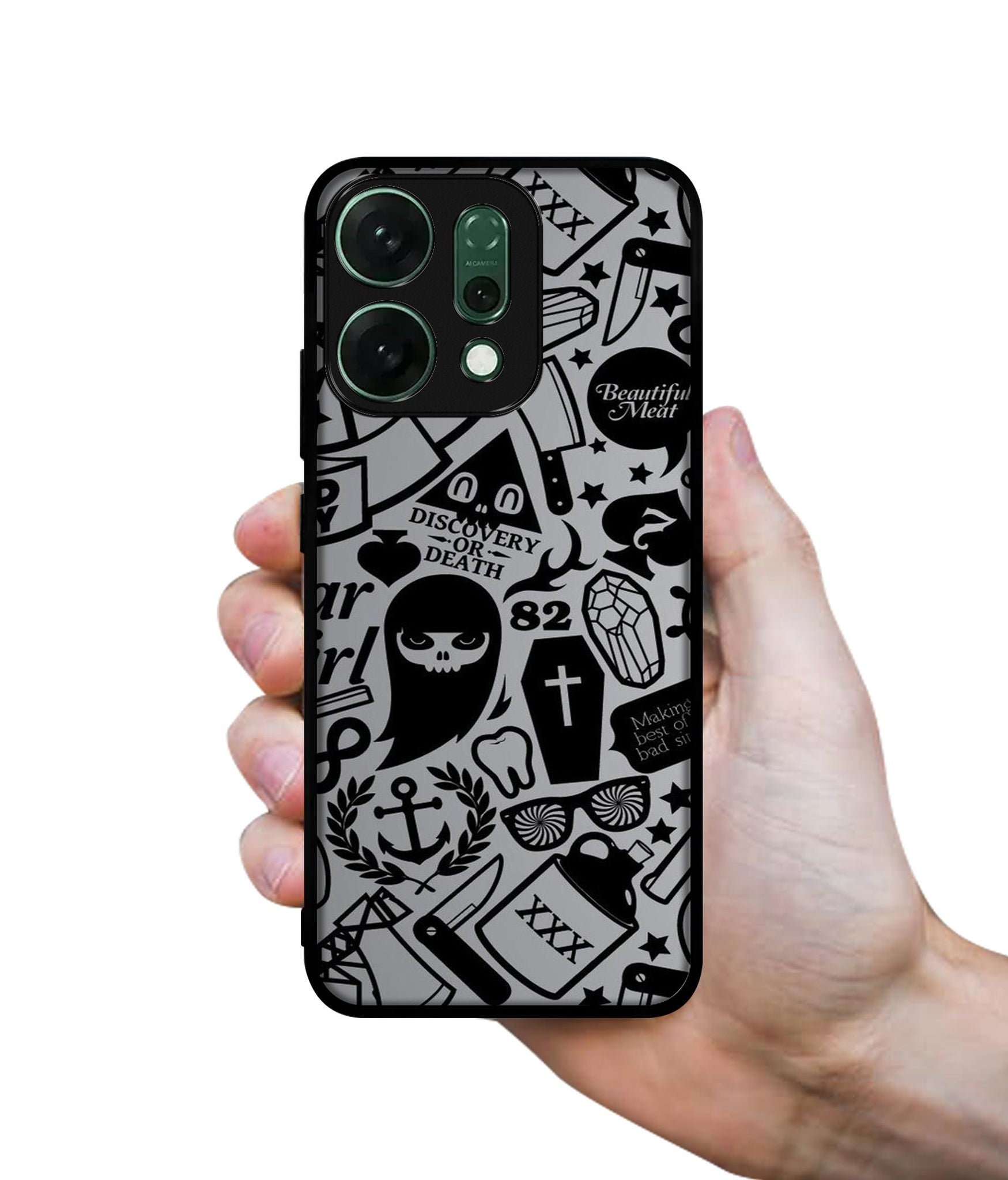 Discover Or Death Designer 2D Printed Back Case Cover for Oppo Reno14 5G