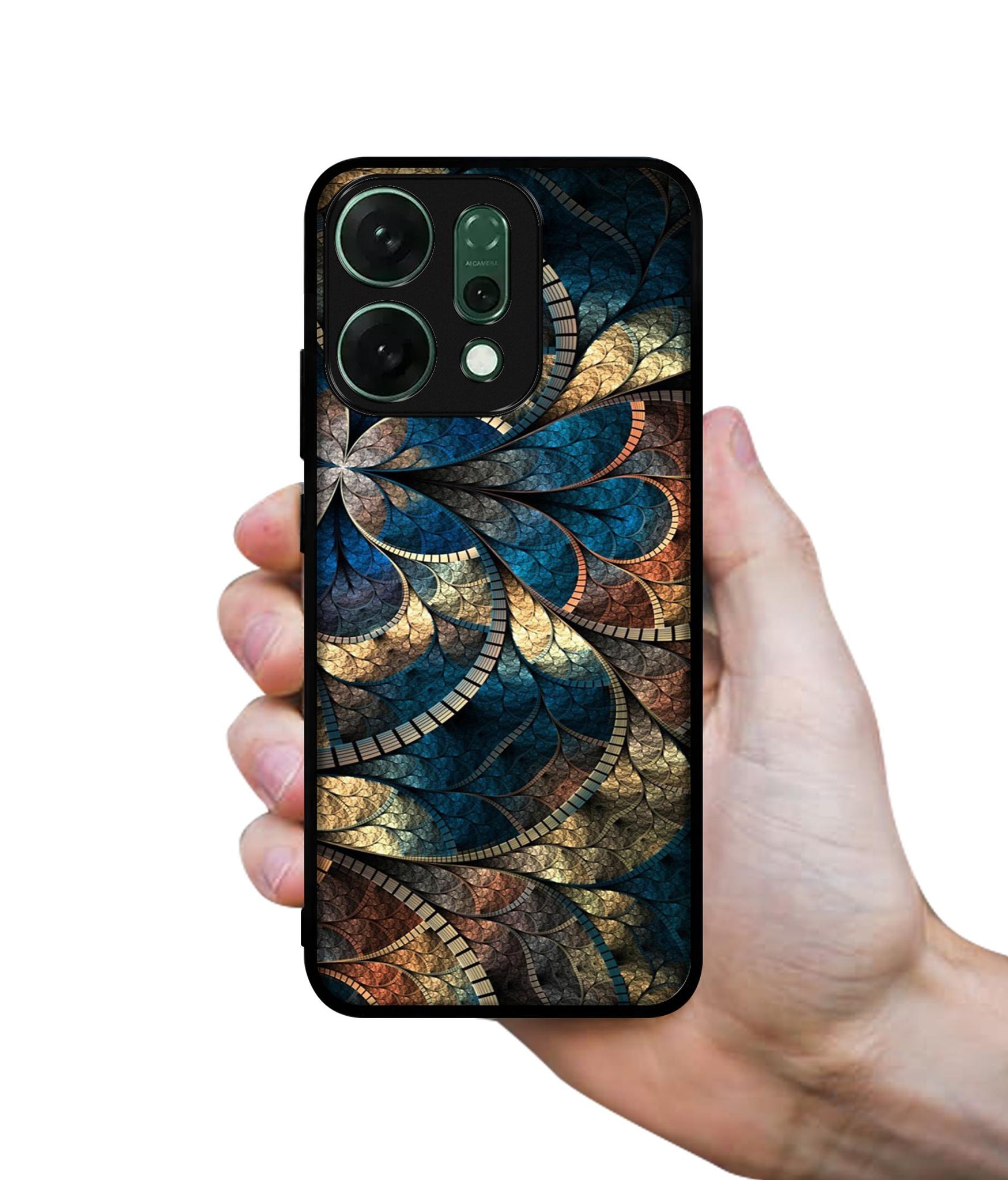 Fractional Pattern Designer 2D Printed Back Case Cover for Oppo Reno14 5G