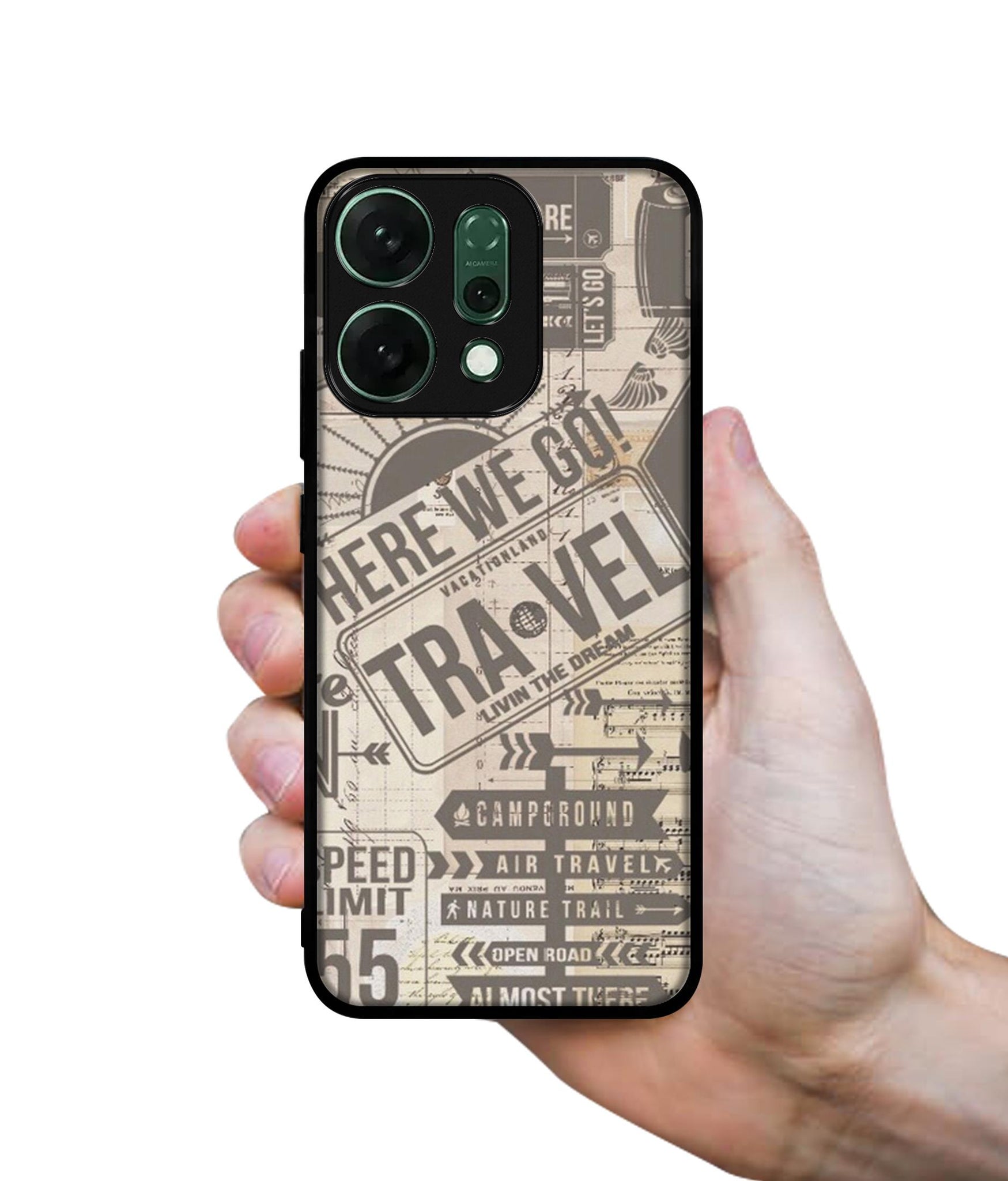 Travel Designer 2D Printed Back Case Cover for Oppo Reno14 5G