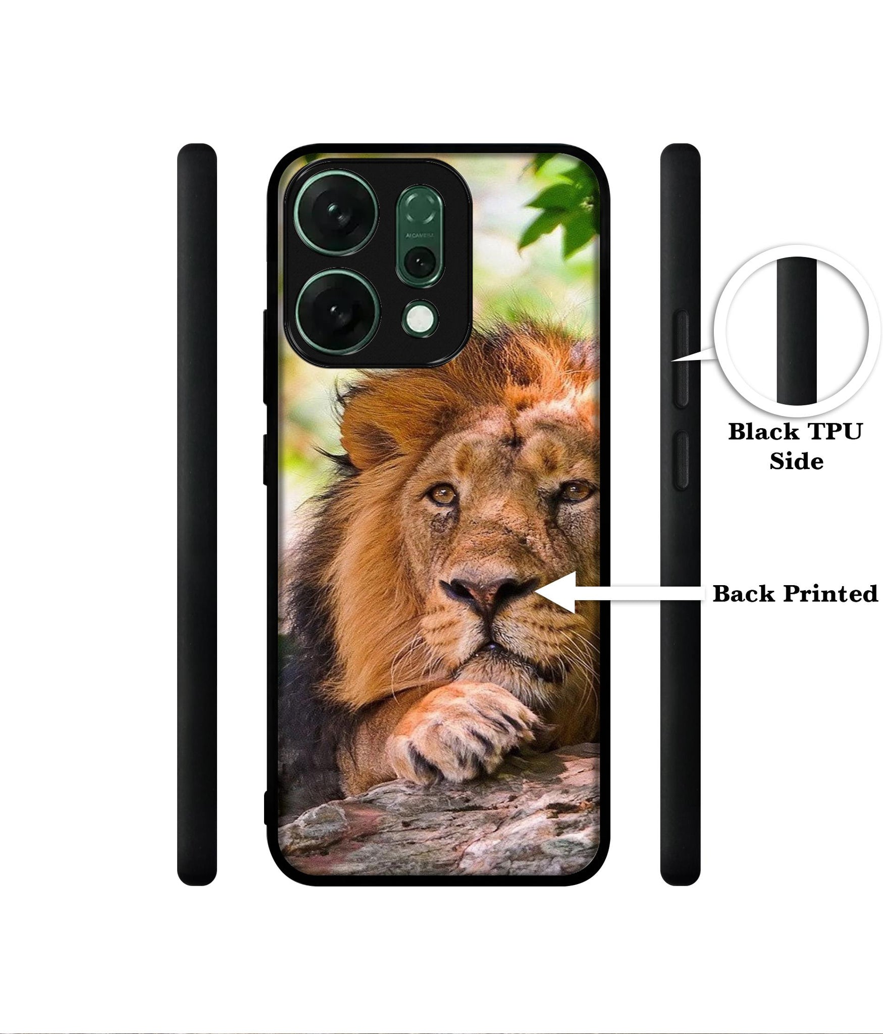 Tiger Pattern Print Designer 2D Printed Back Case Cover for Oppo Reno14 5G