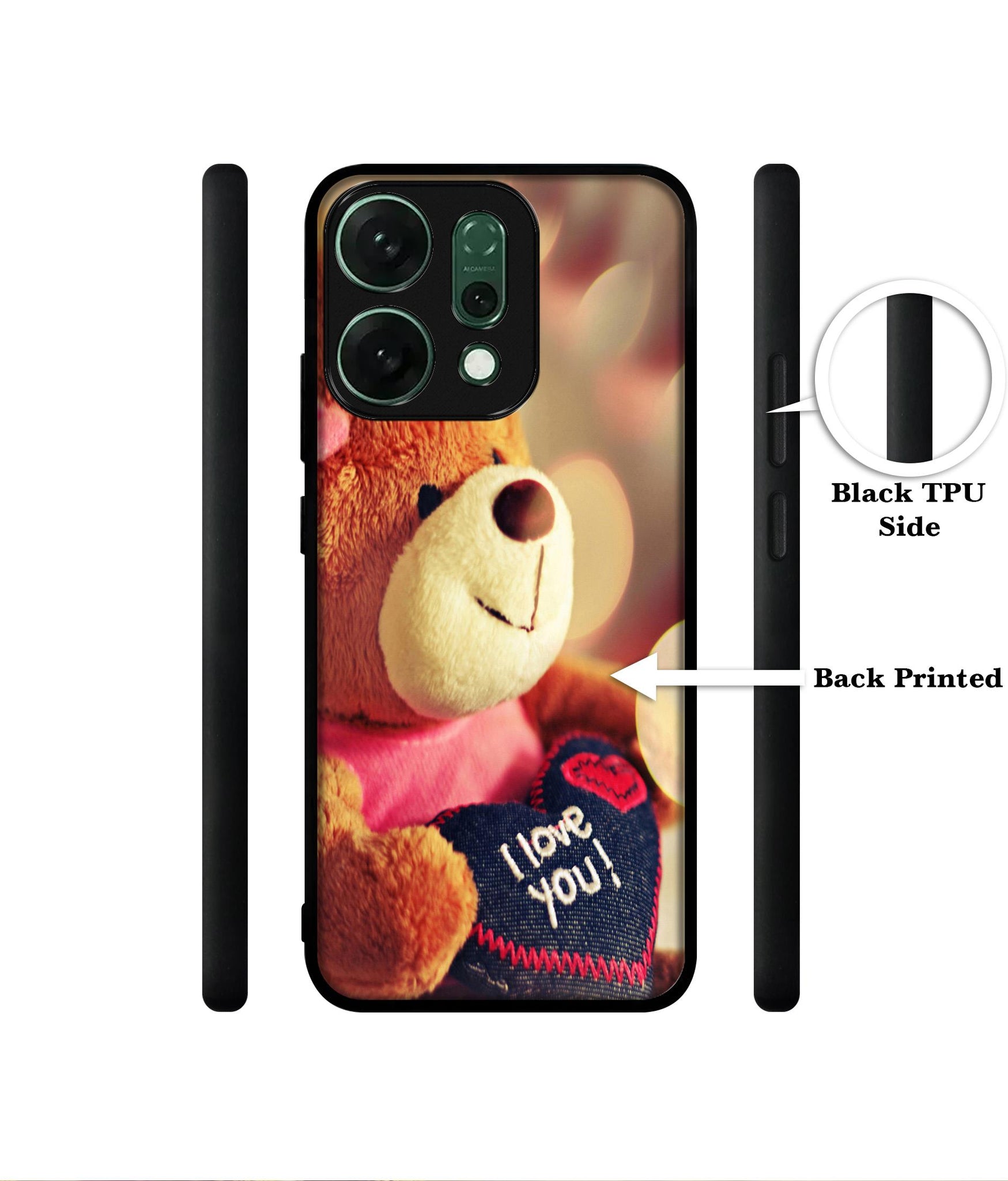 Teddy Bear Designer 2D Printed Back Case Cover for Oppo Reno14 5G