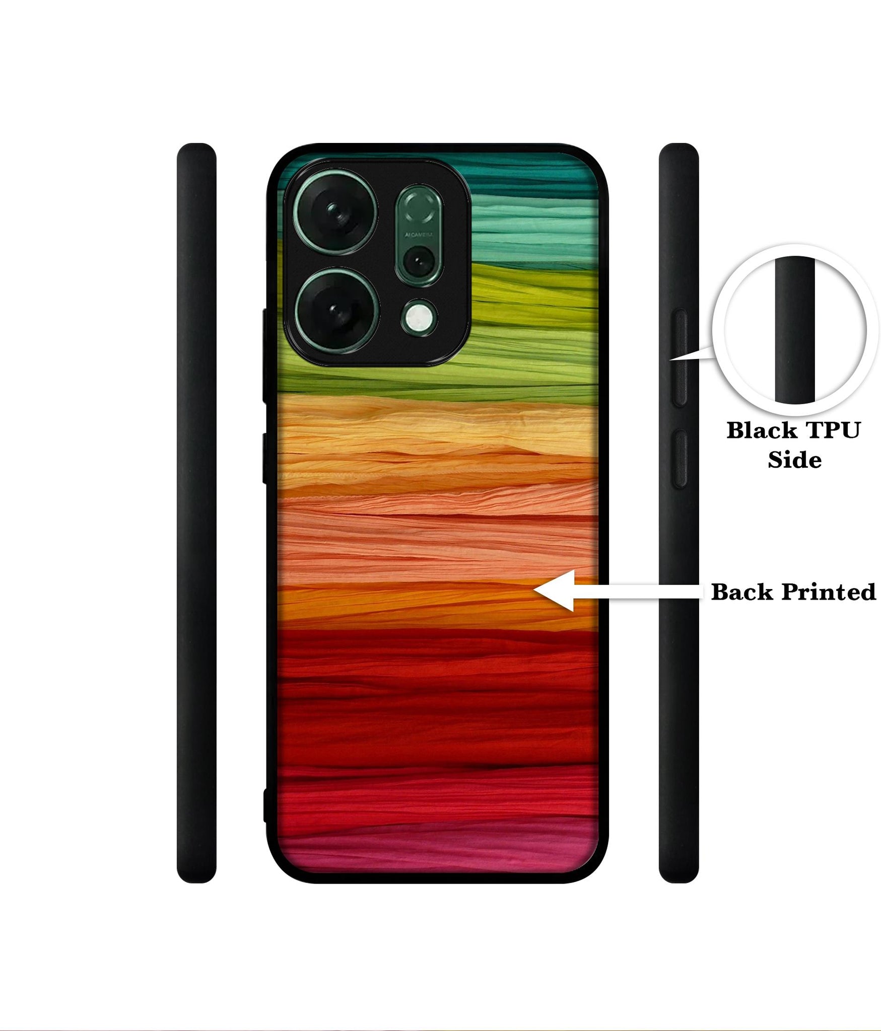 Colorful Thread Designer 2D Printed Back Case Cover for Oppo Reno14 5G
