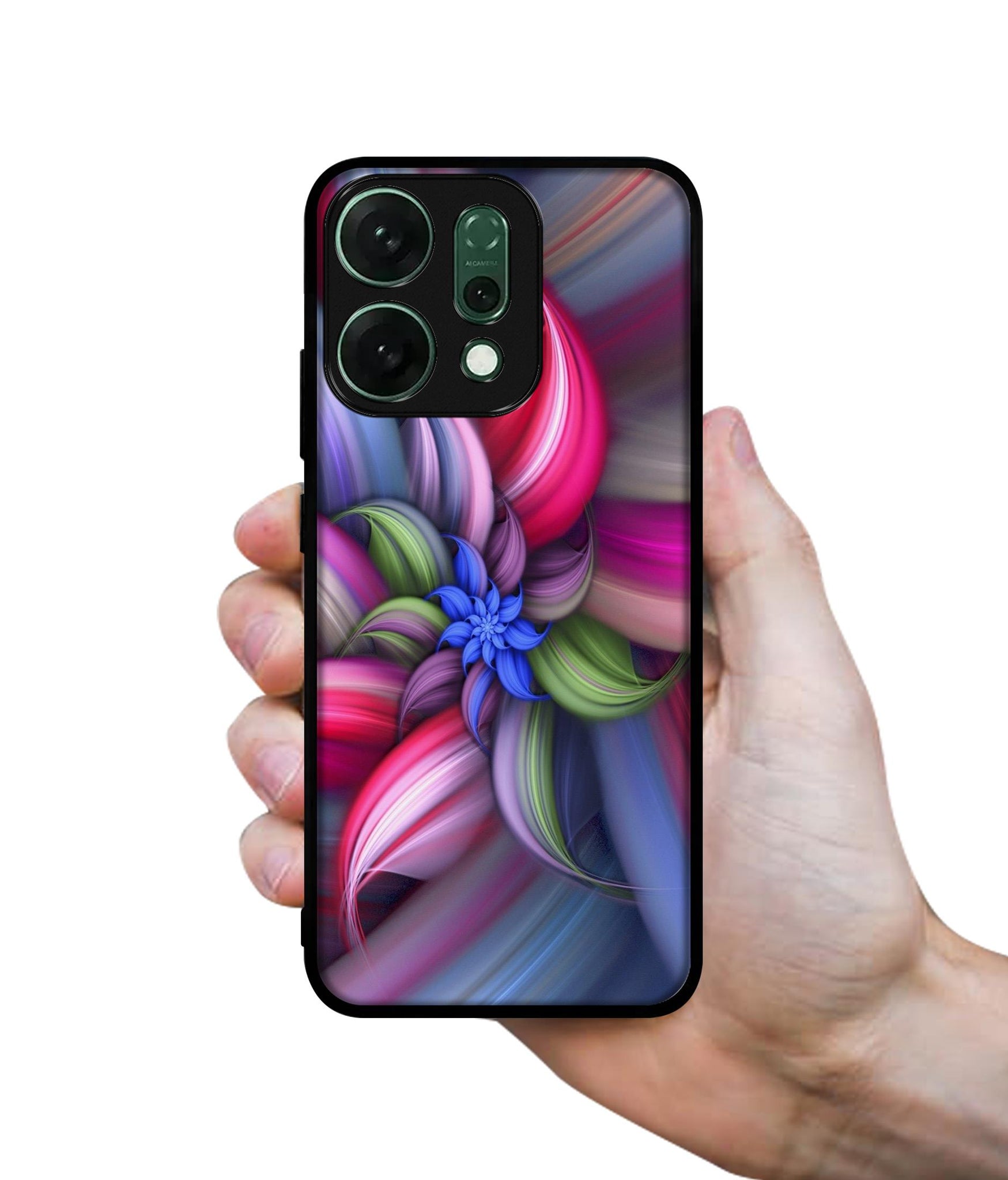 Colorful Flower Designer 2D Printed Back Case Cover for Oppo Reno14 5G