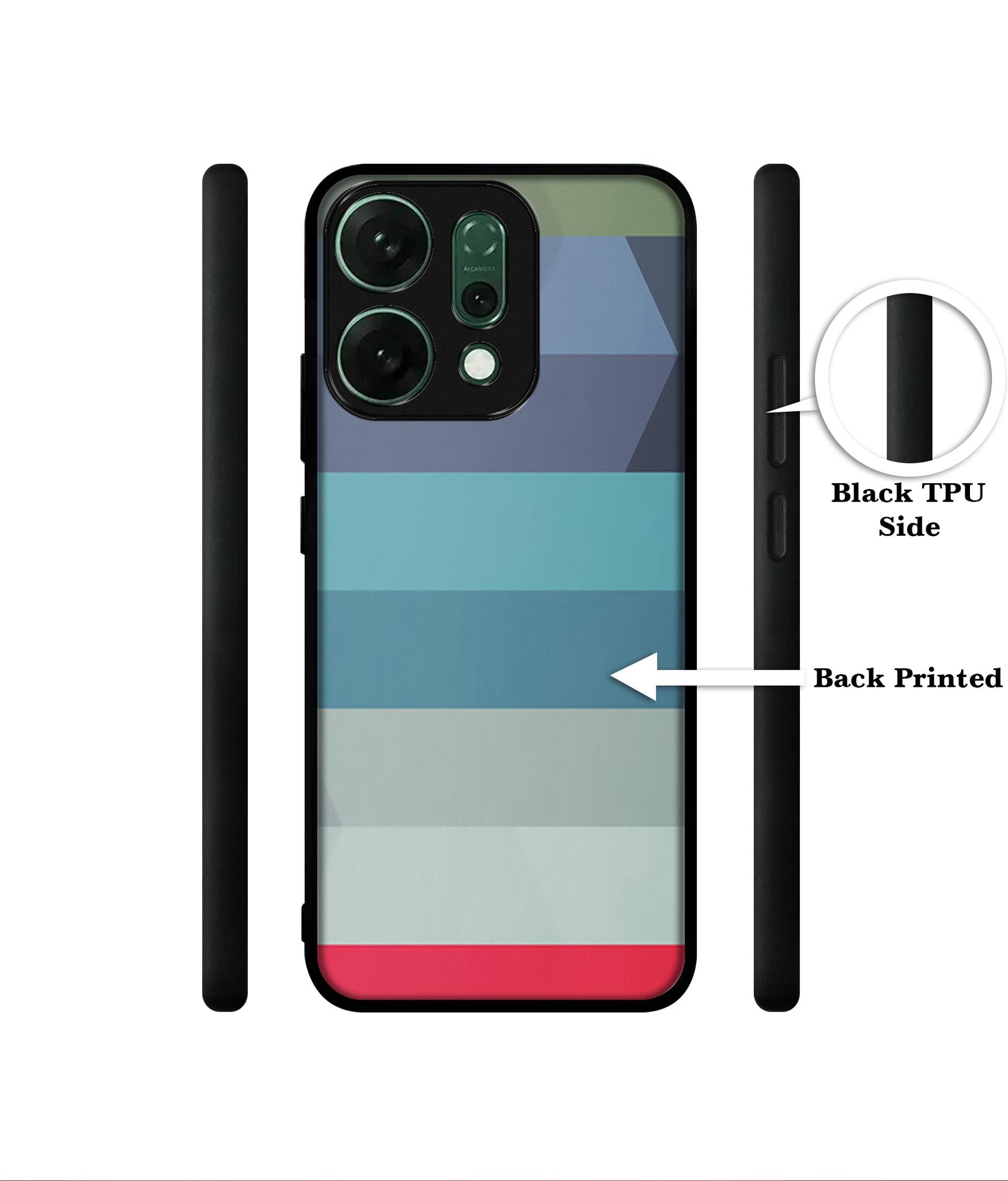Colorful Lines Designer 2D Printed Back Case Cover for Oppo Reno14 5G