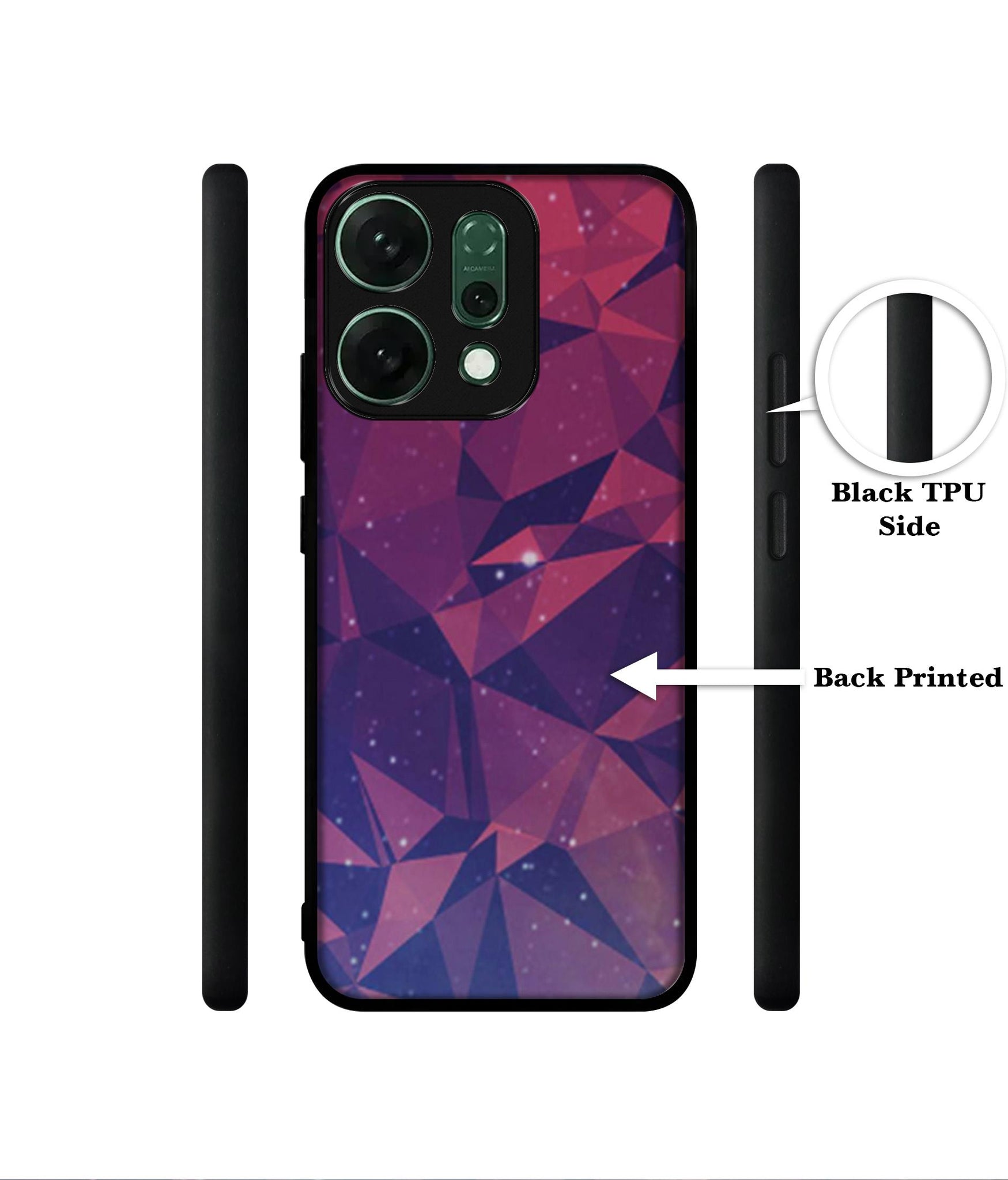 Bad Color Shape Designer 2D Printed Back Case Cover for Oppo Reno14 5G