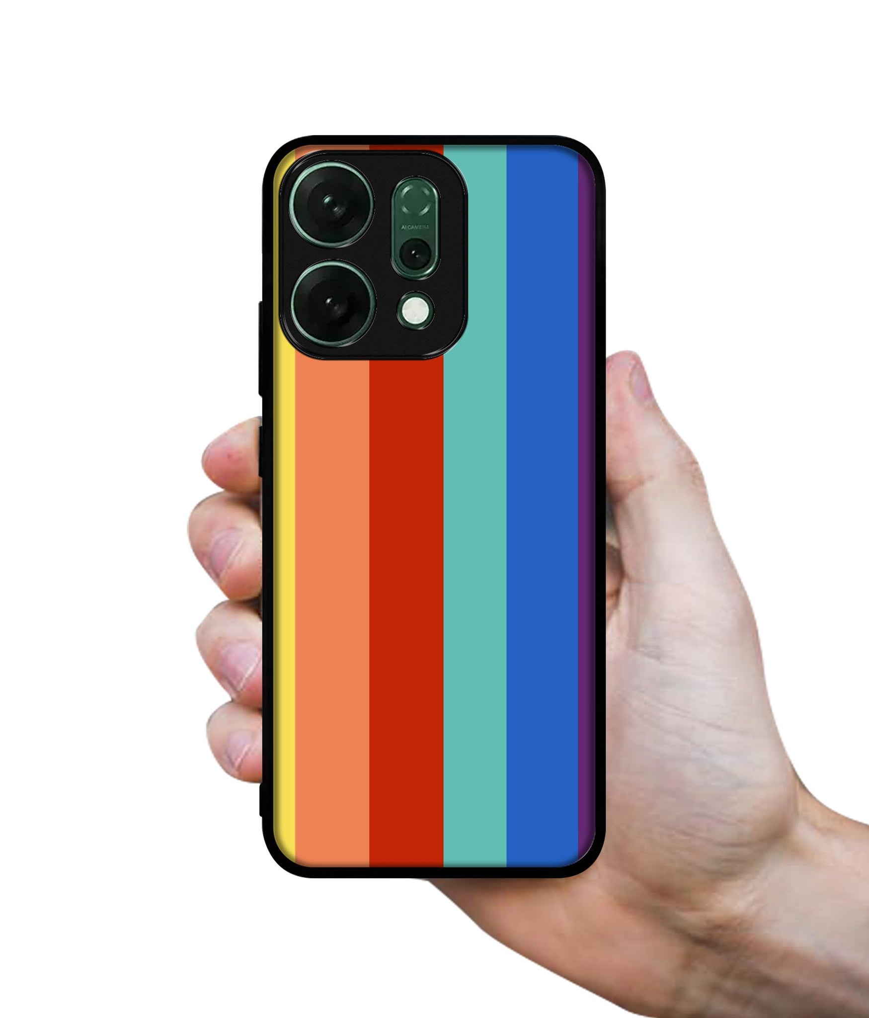 Rainbow Colors Designer 2D Printed Back Case Cover for Oppo Reno14 5G