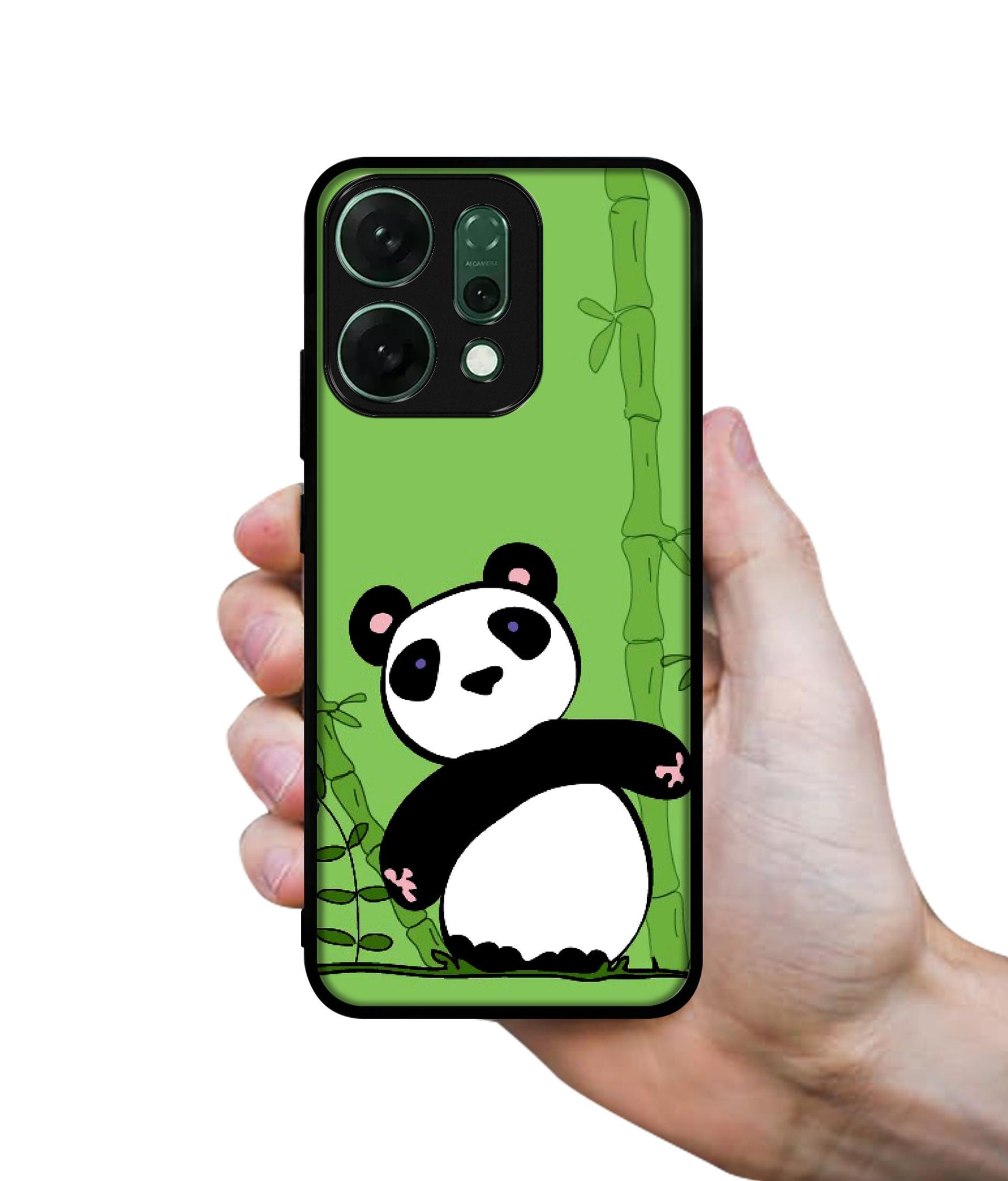 Panda with Bamboo Designer 2D Printed Back Case Cover for Oppo Reno14 5G