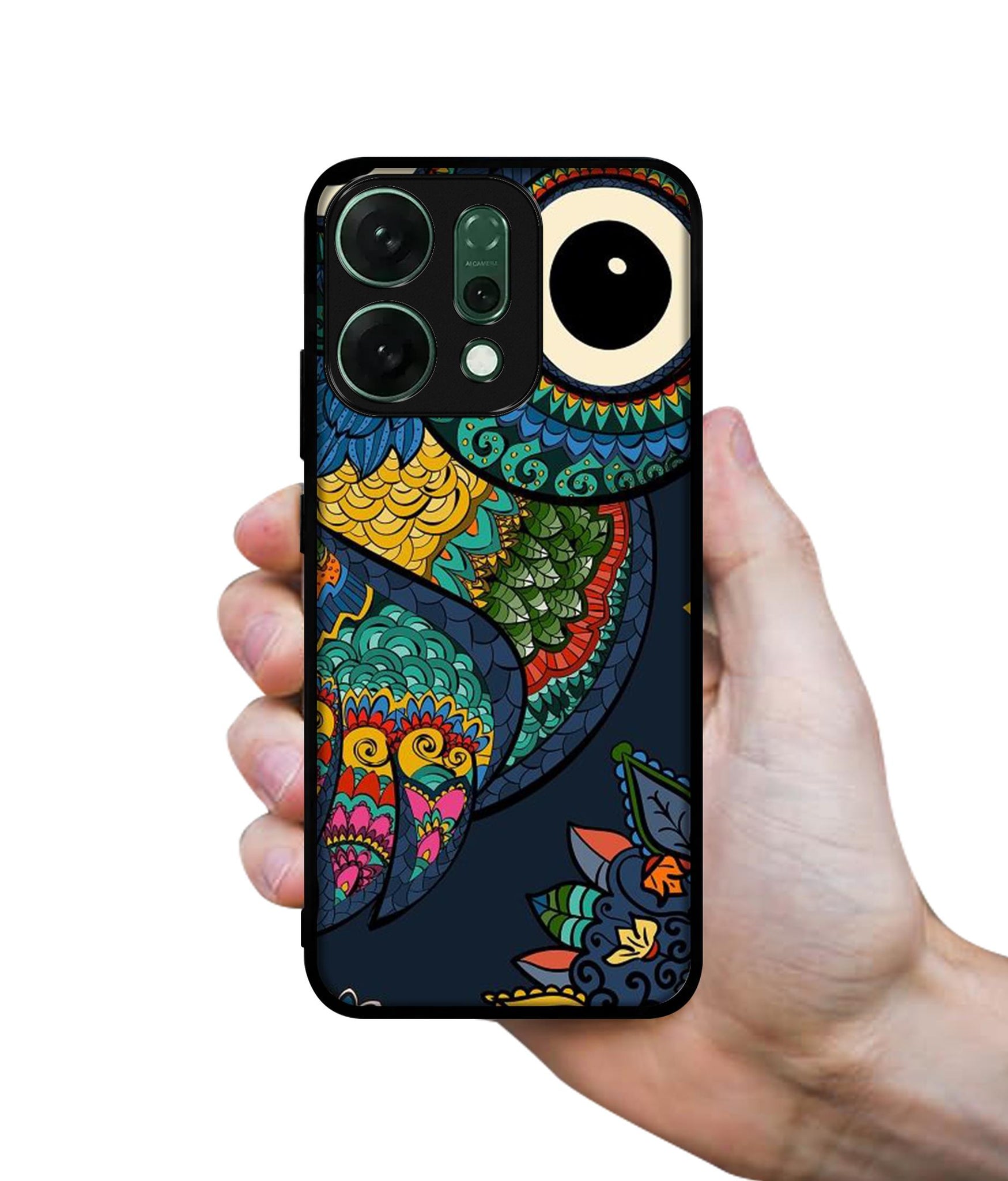 Owl Illustration Designer 2D Printed Back Case Cover for Oppo Reno14 5G