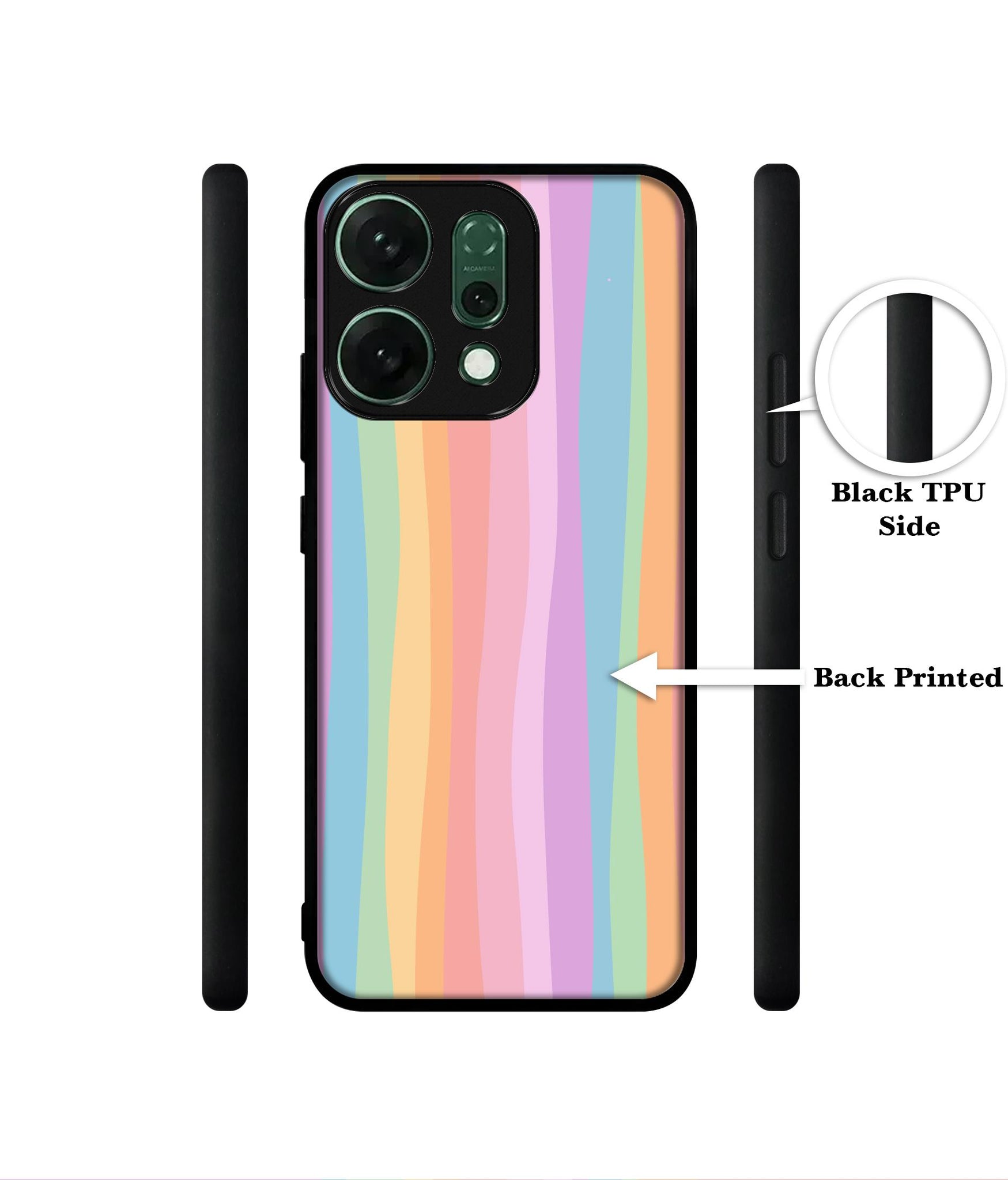 Cool Rainbow Designer 2D Printed Back Case Cover for Oppo Reno14 5G