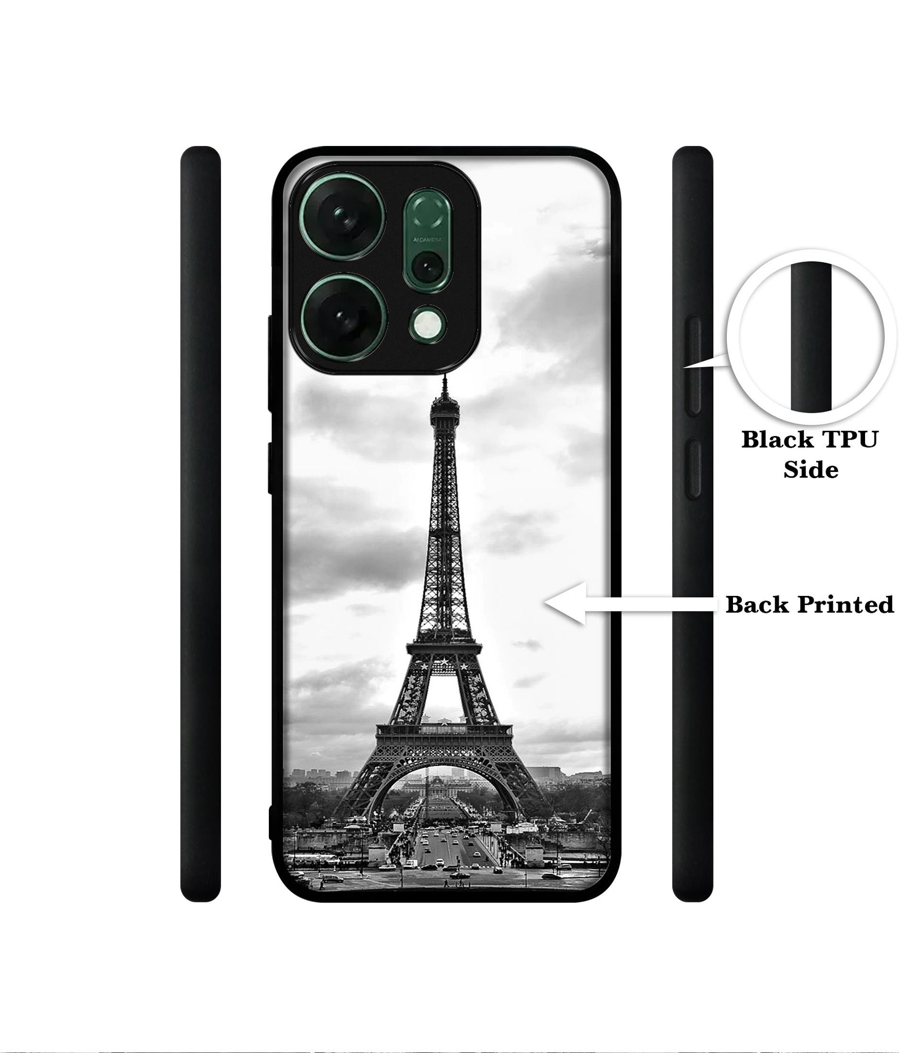 Eiffel Tower Designer 2D Printed Back Case Cover for Oppo Reno14 Pro 5G