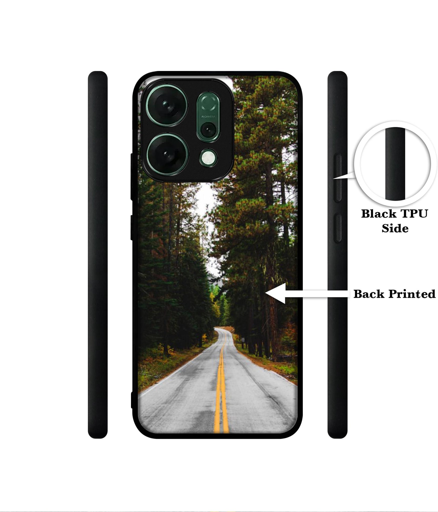 Road Photo Designer 2D Printed Back Case Cover for Oppo Reno14 Pro 5G