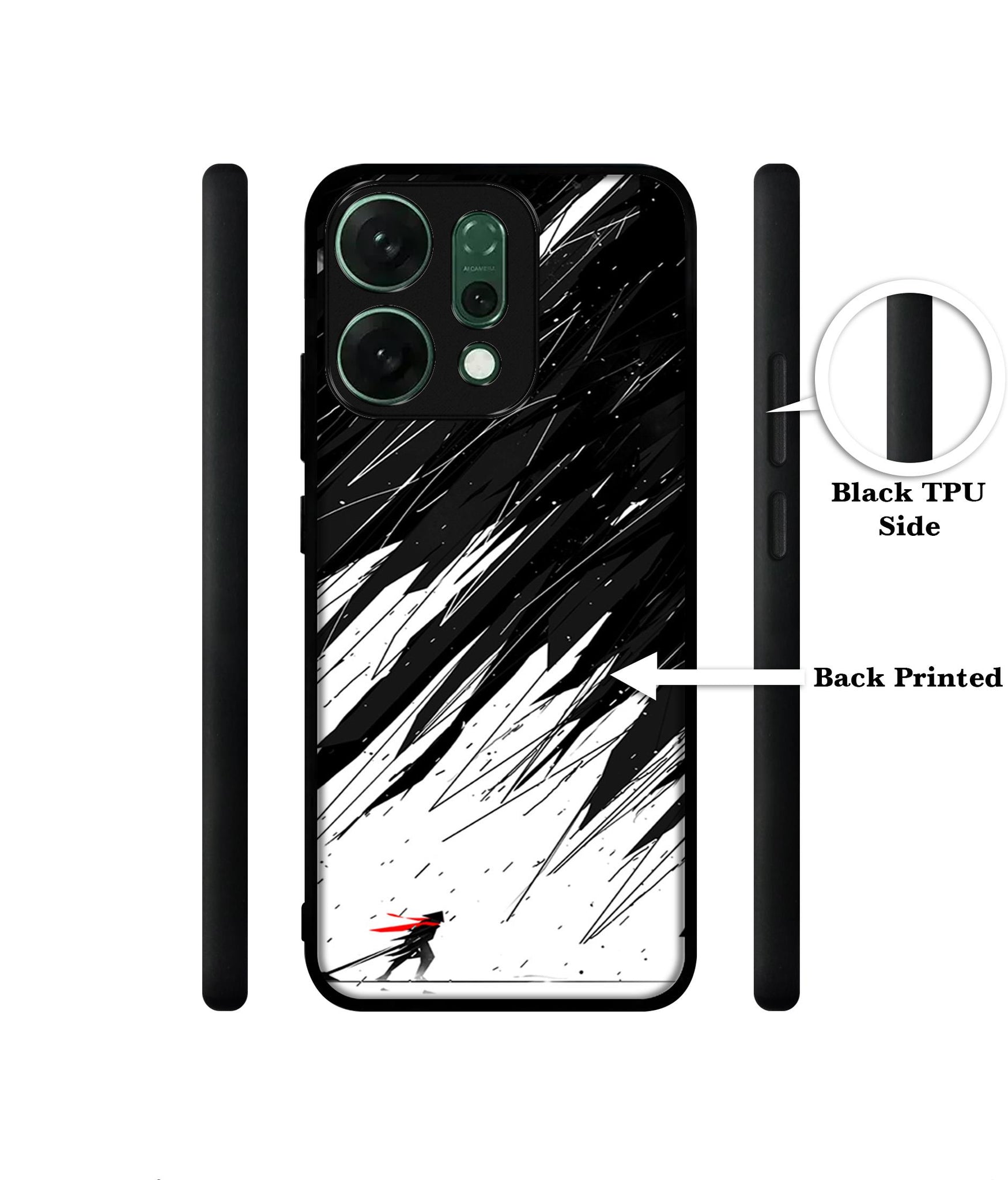 Geometric Strom Designer 2D Printed Back Case Cover for Oppo Reno14 Pro 5G
