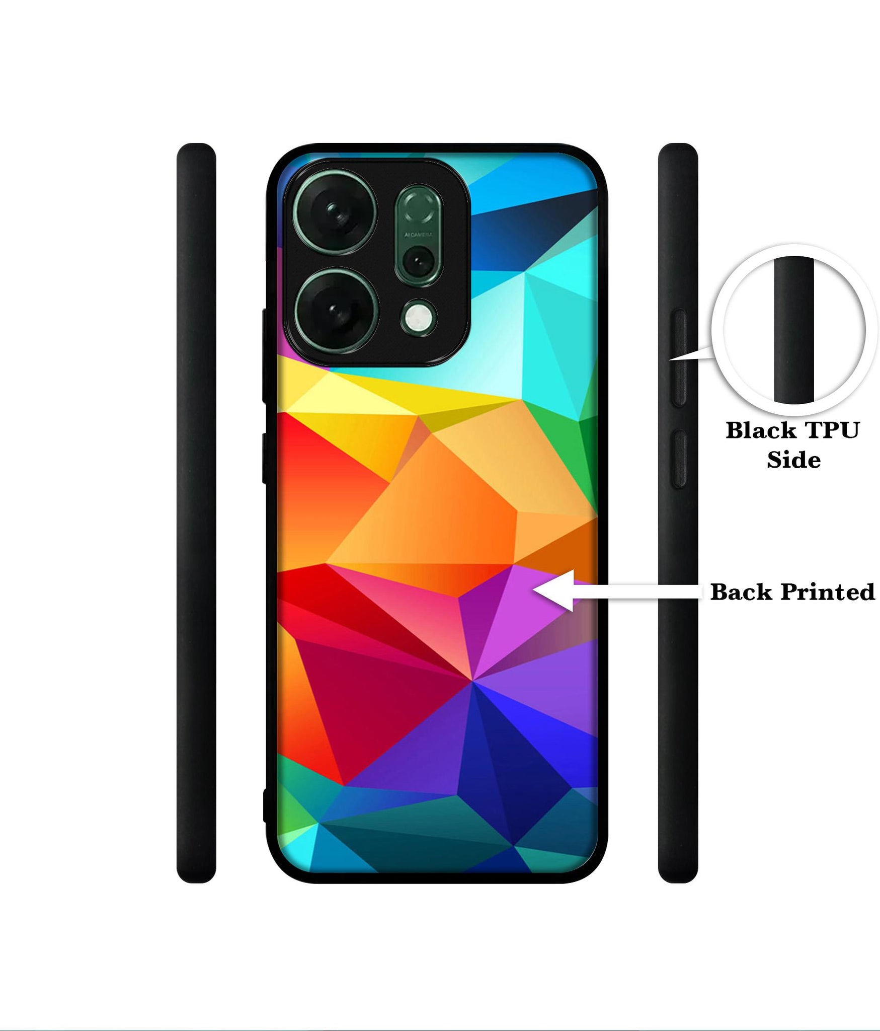 Colorful Pattern Designer 2D Printed Back Case Cover for Oppo Reno14 Pro 5G