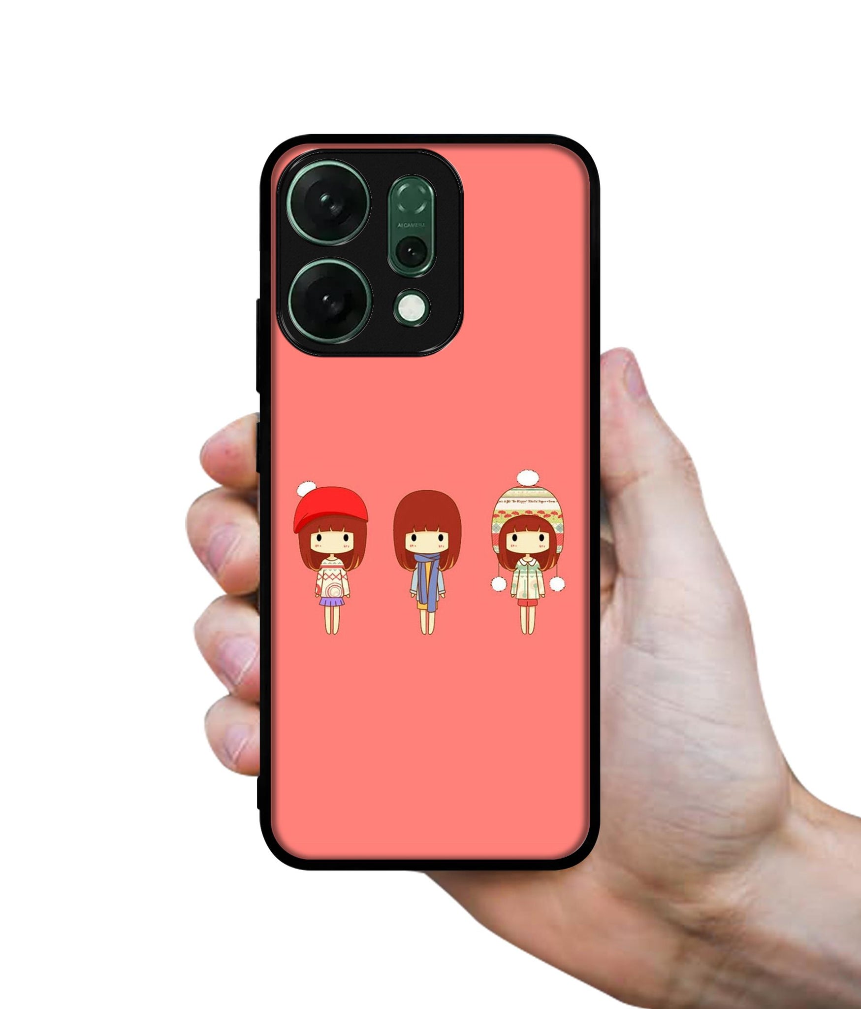 Cute Girls Designer 2D Printed Back Case Cover for Oppo Reno14 Pro 5G