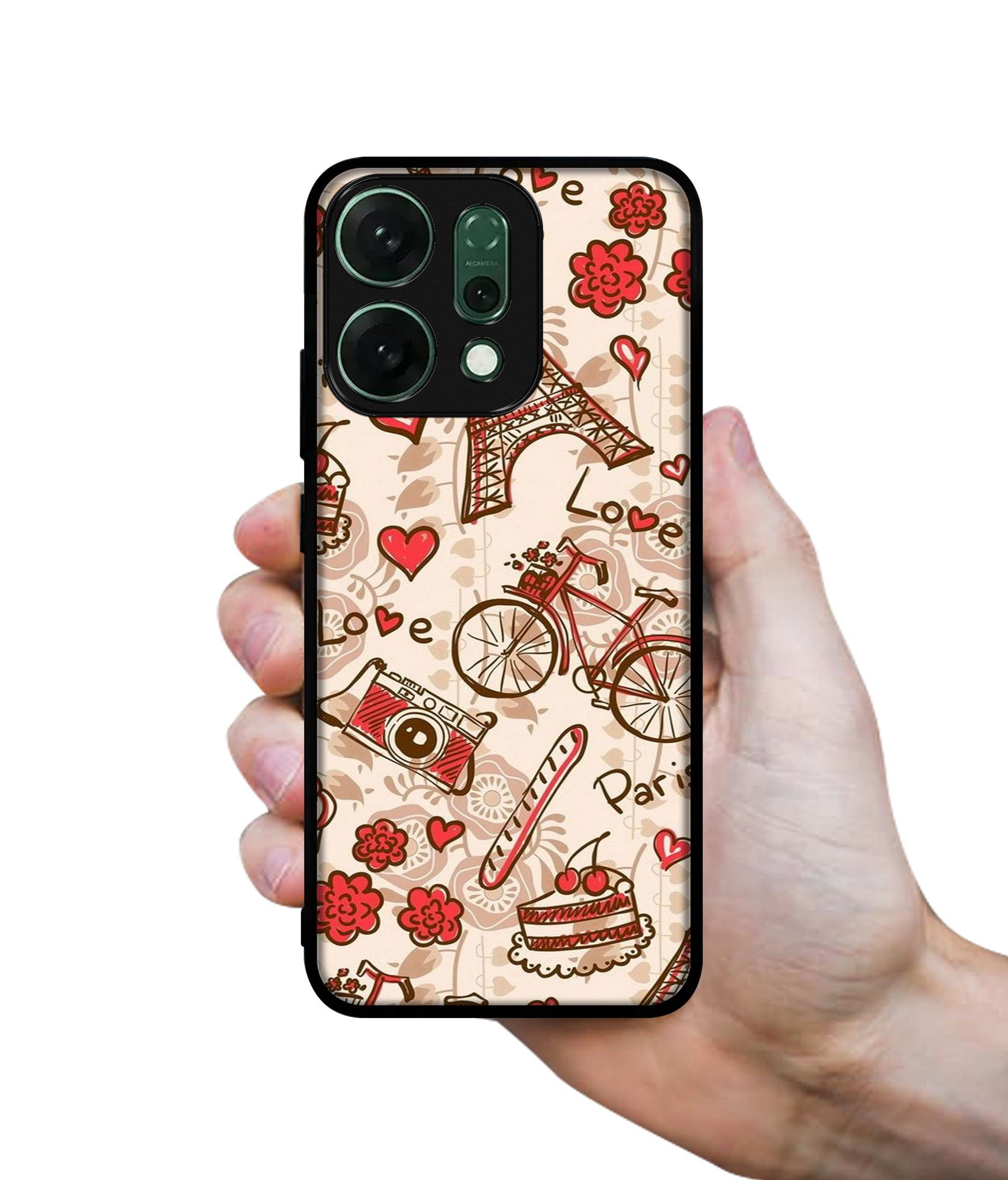 Vintage Paris Designer 2D Printed Back Case Cover for Oppo Reno14 Pro 5G