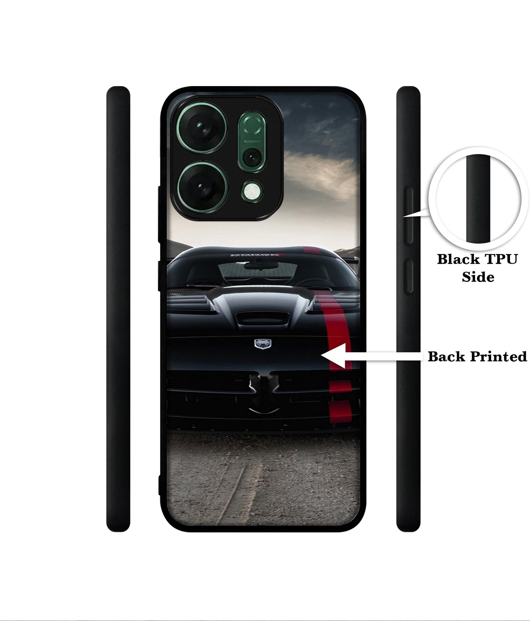 Sports Car Pattern Designer 2D Printed Back Case Cover for Oppo Reno14 Pro 5G